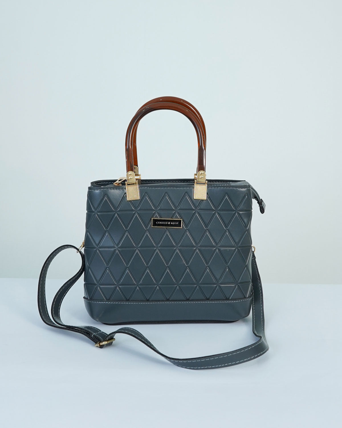 Emerald Green Bag with Brown handle