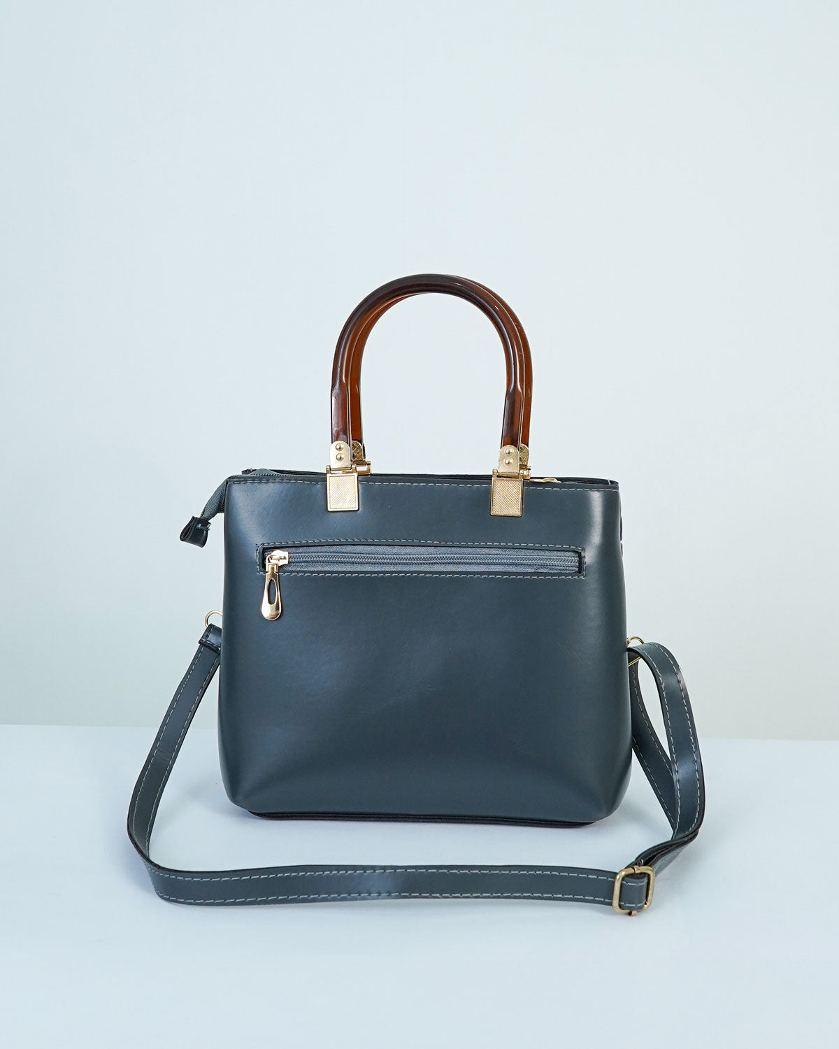 Emerald Green Bag with Brown handle