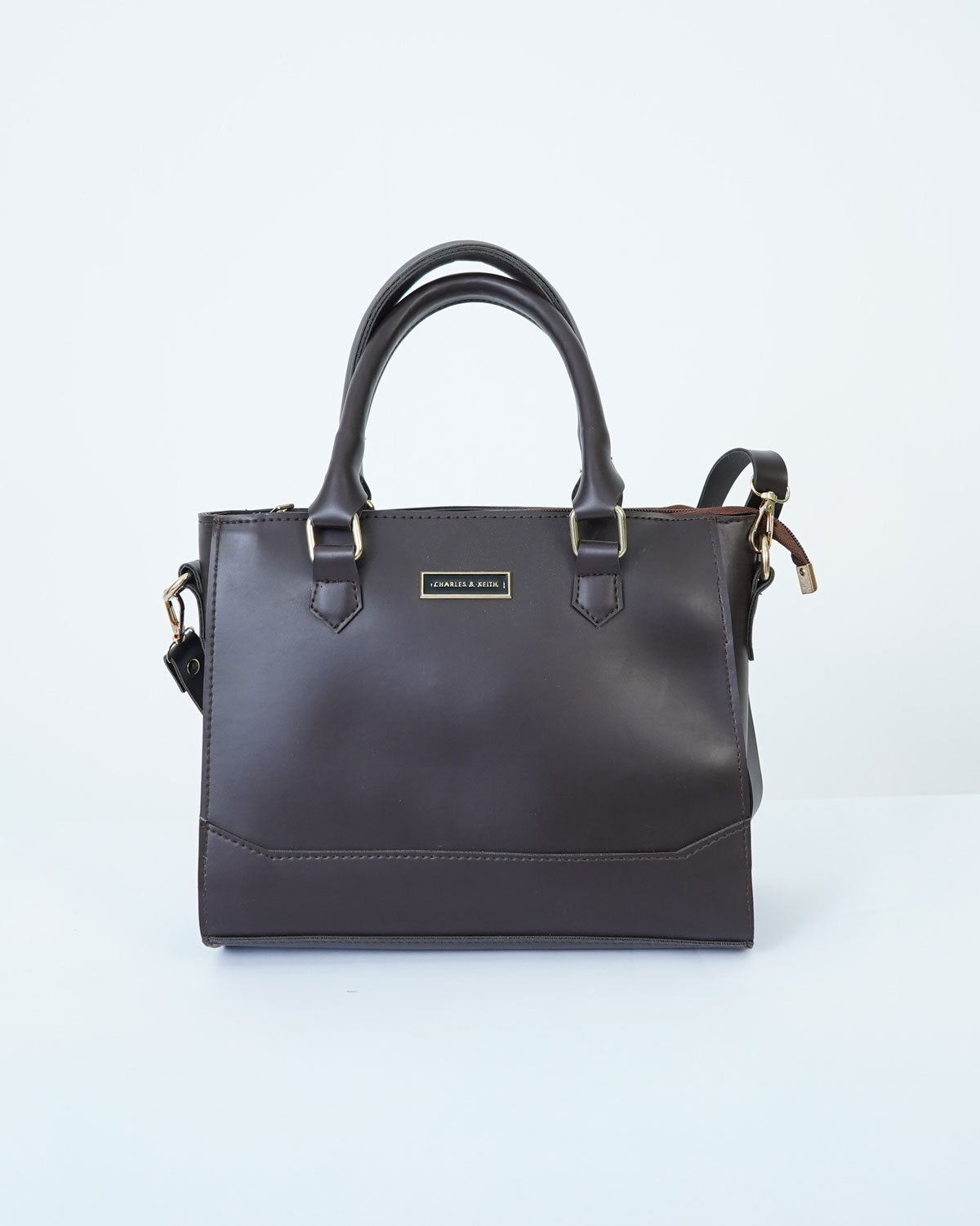 Charles & Keith Brown Hand Bag for Ladies