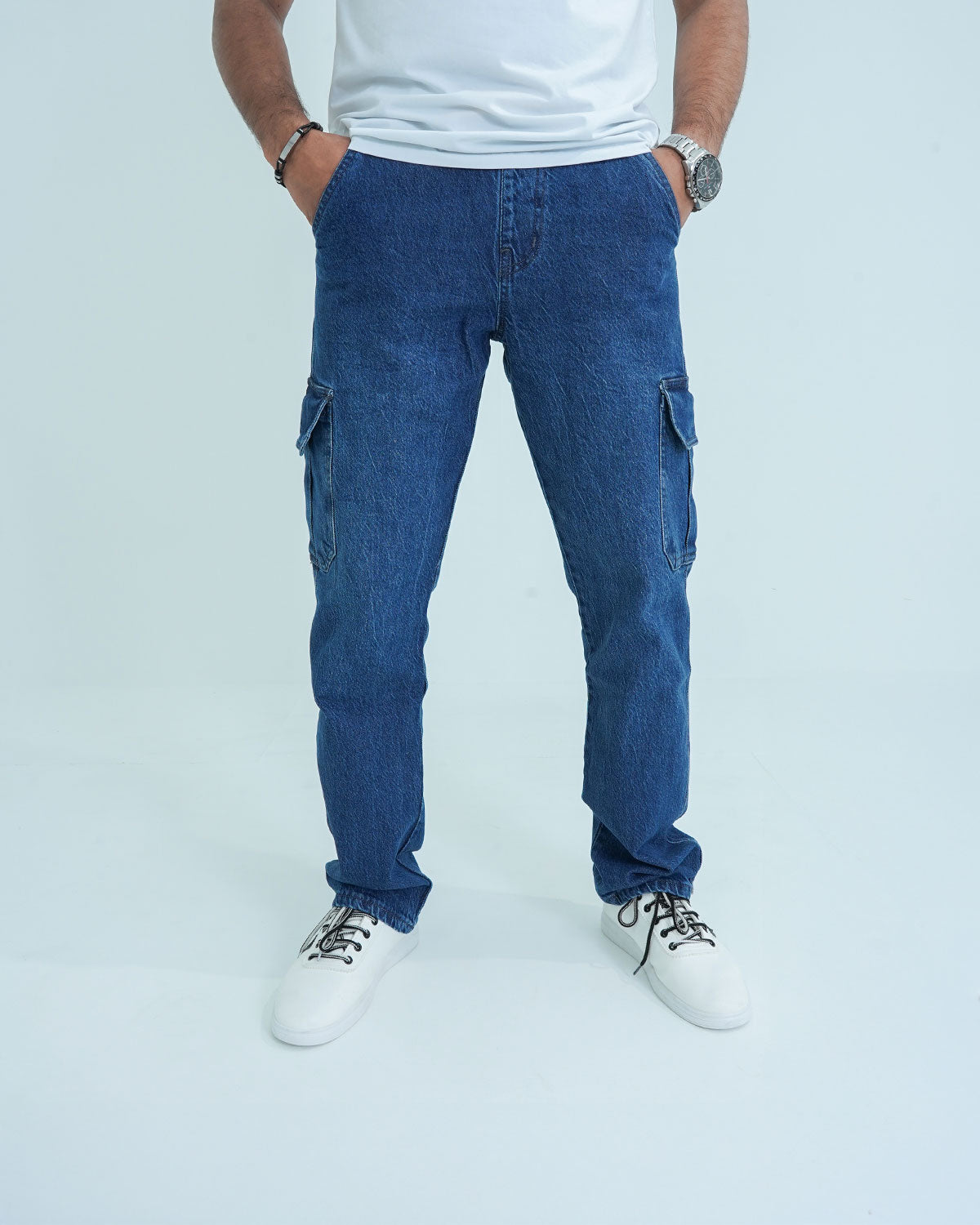 Men Cargo Fit Denim
