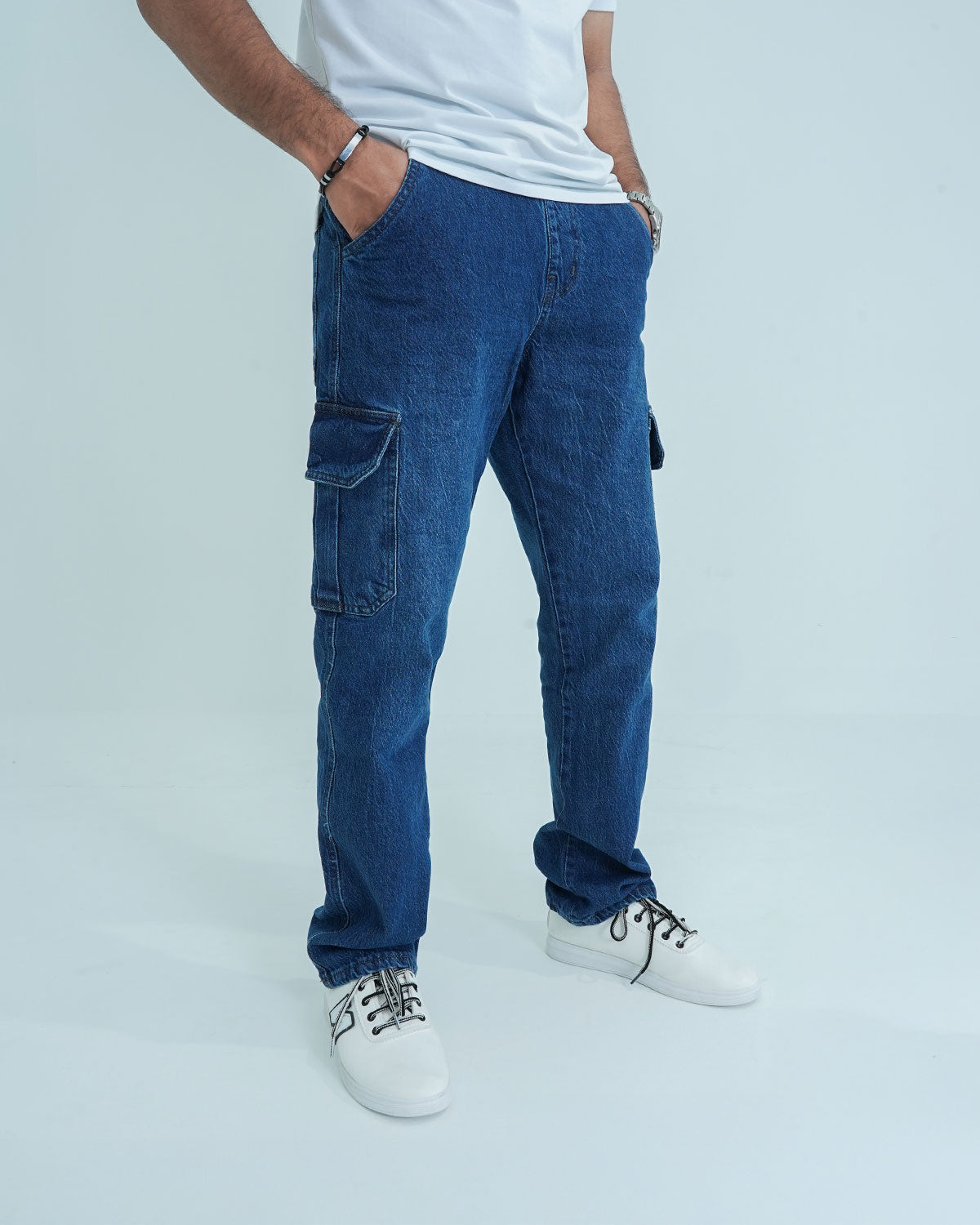 Men Cargo Fit Denim