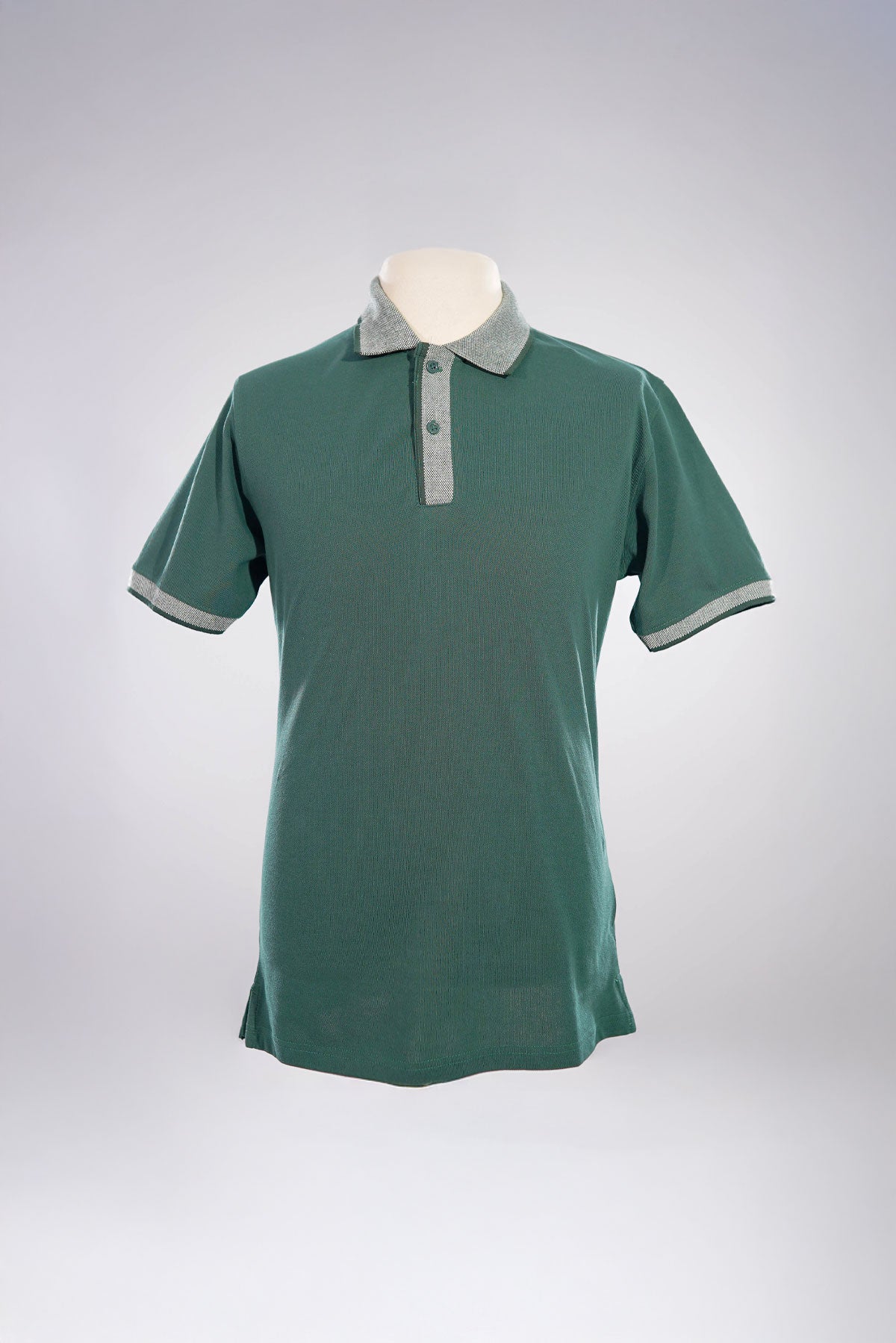 Green Contrast Collar Polo