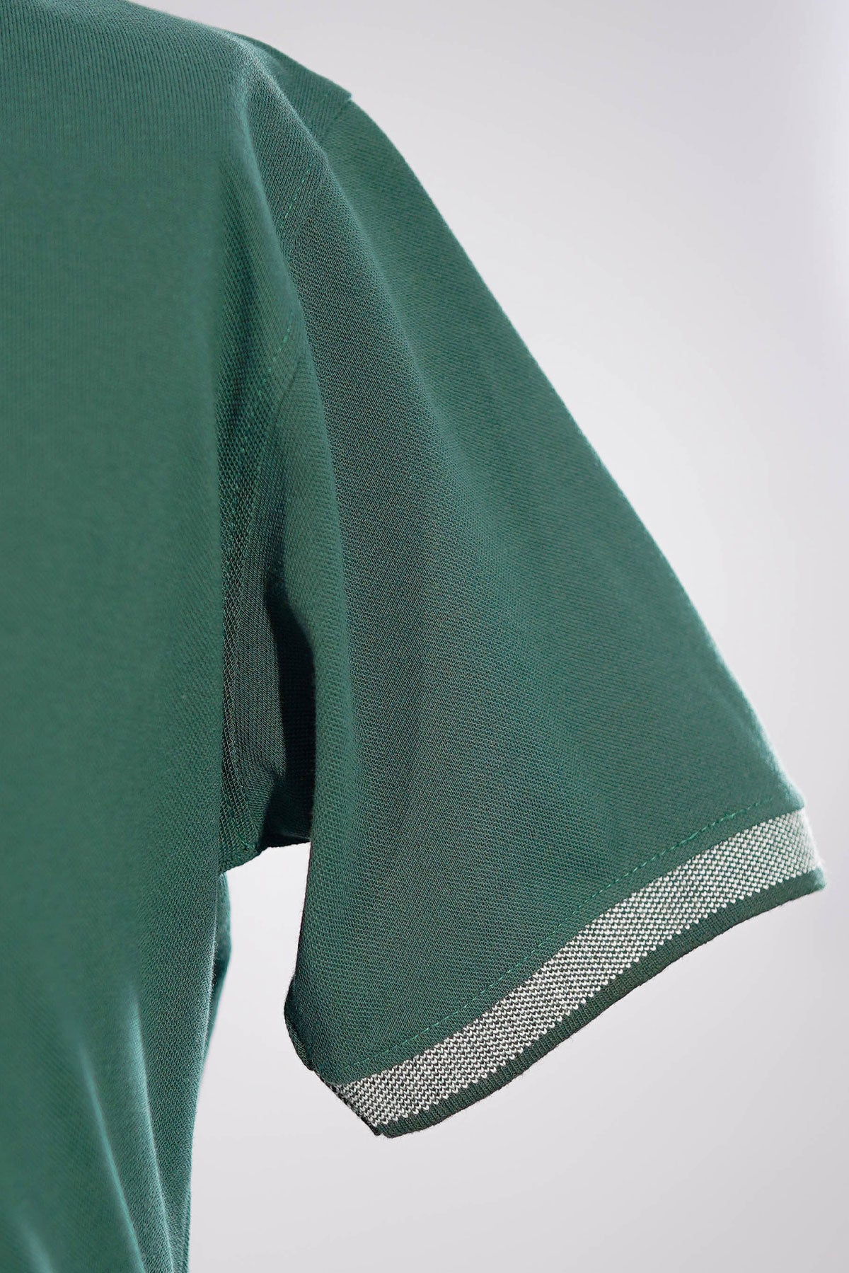Green Contrast Collar Polo