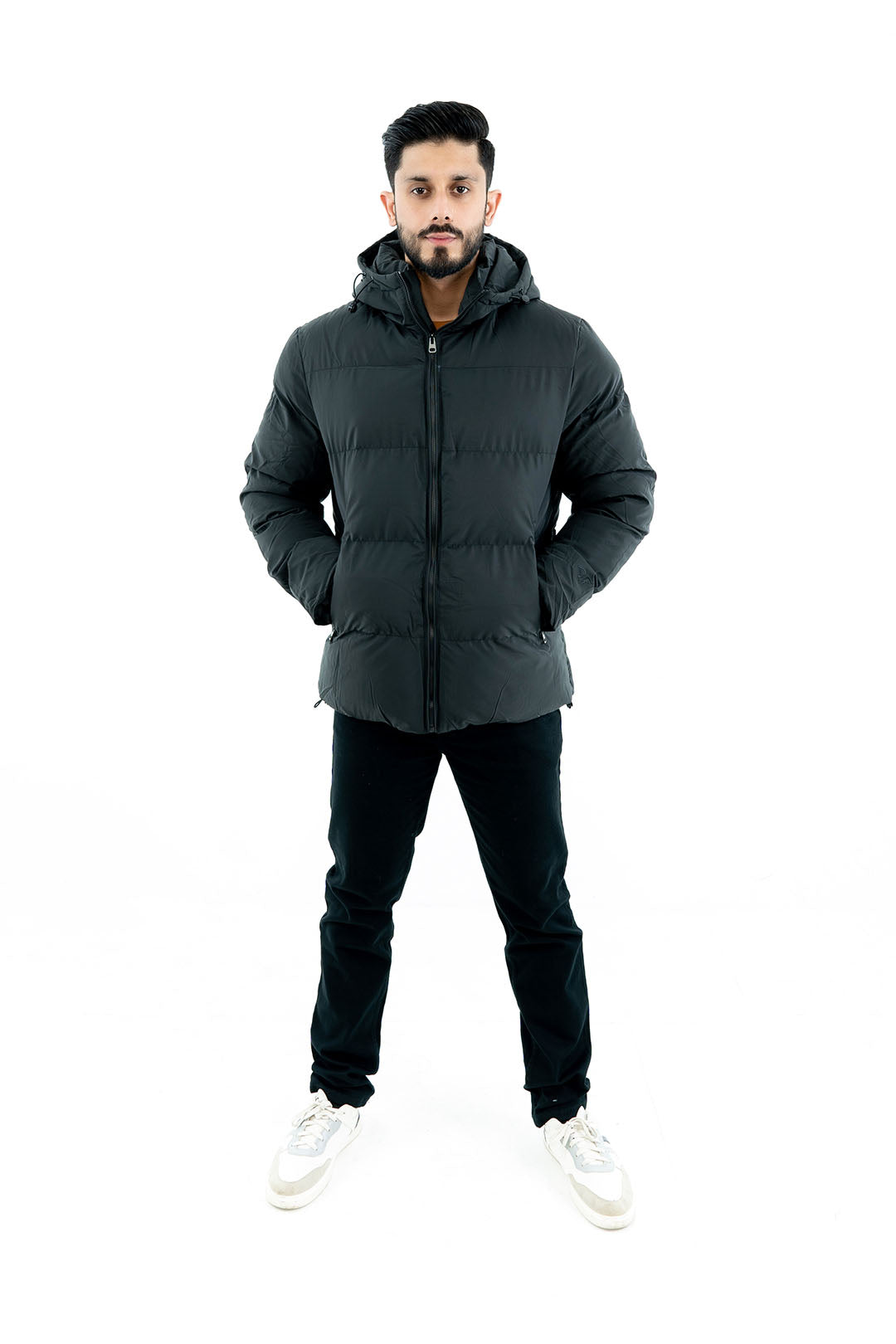 Men s Black Hooded Puffer Jacket