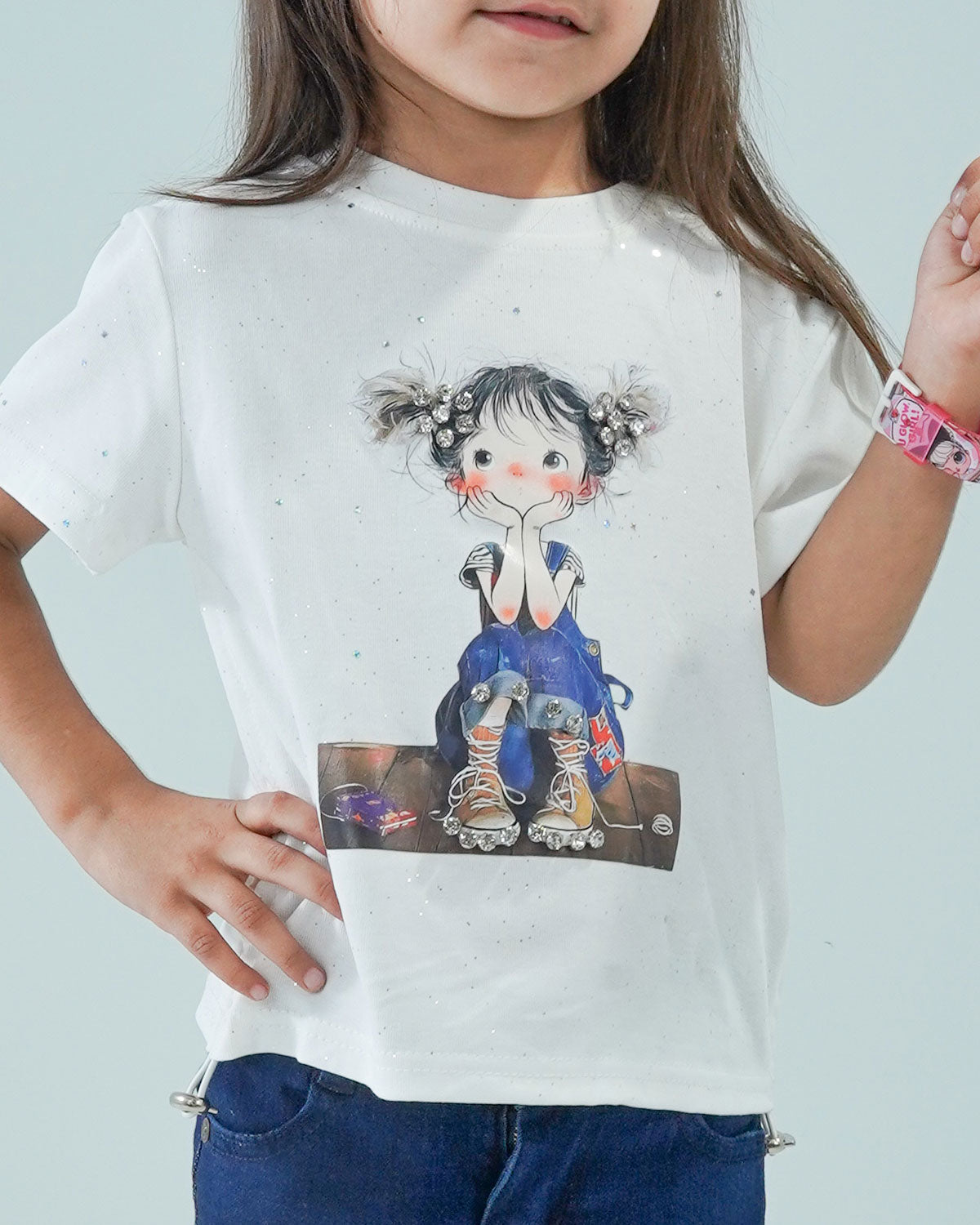 Girls' Cartoon Print T-Shirt