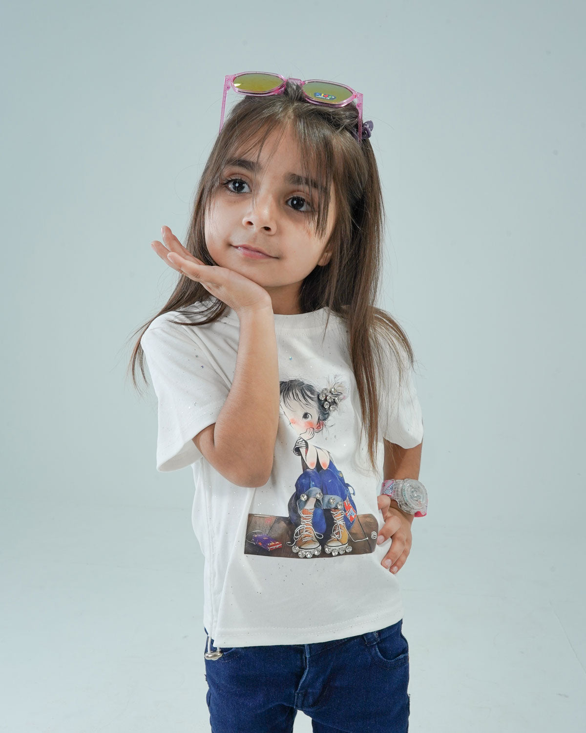 Girls' Cartoon Print T-Shirt