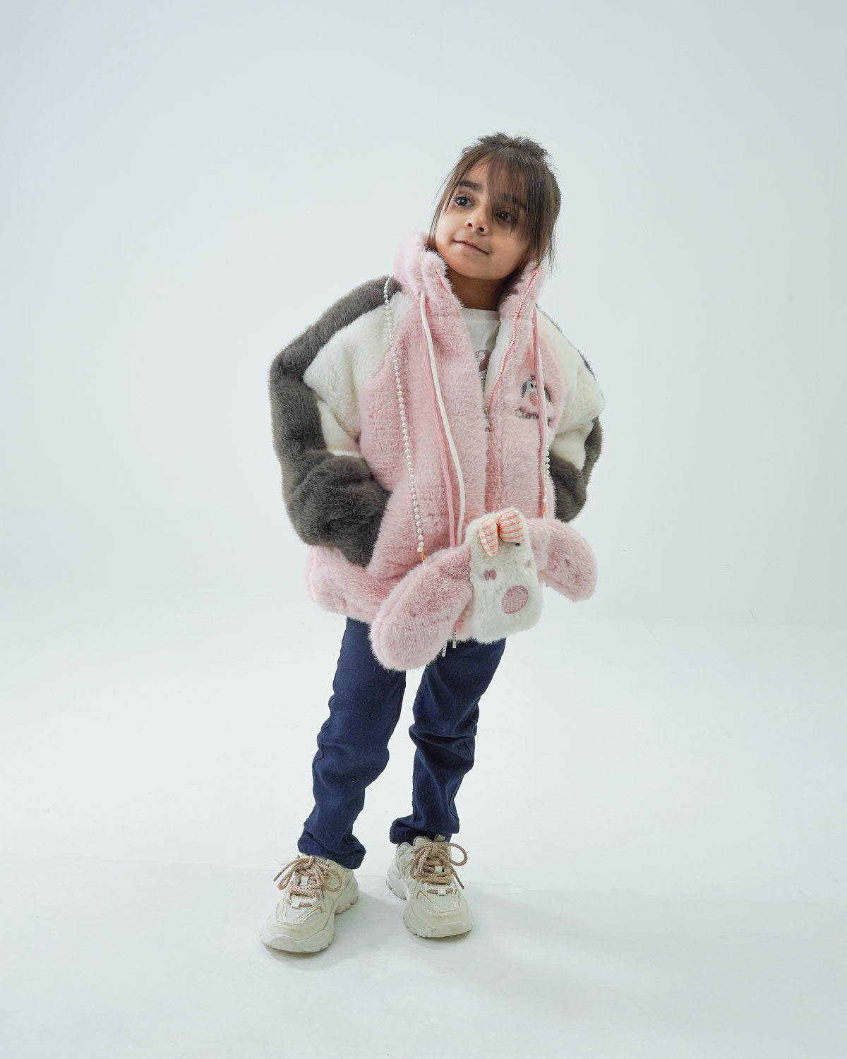 Baby Girls' Pink Faux Fur Jacket