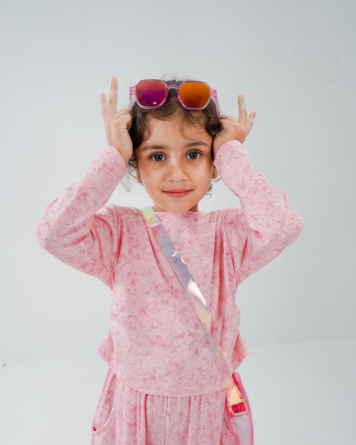 Girls' Pink Tie-Dye Tracksuit