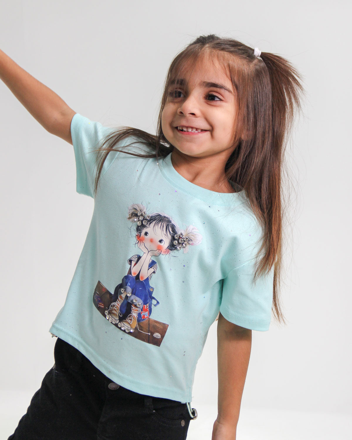 Girls' Cartoon Print T-Shirt