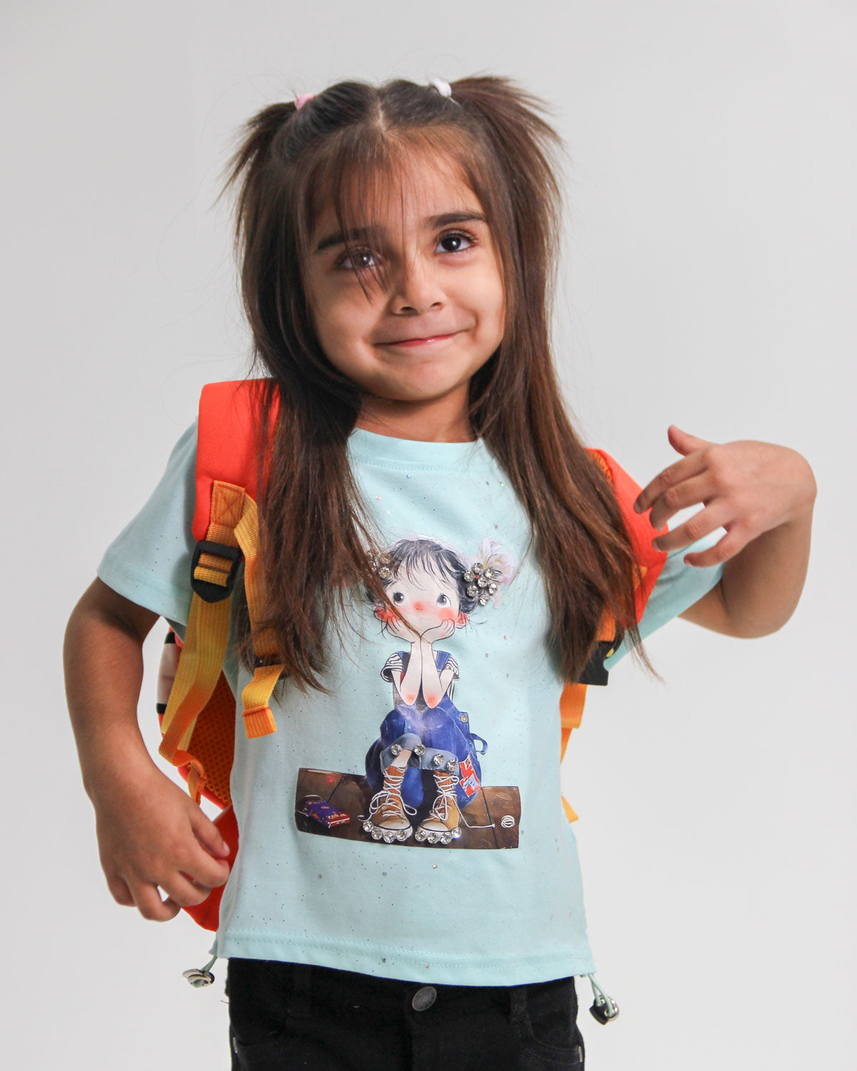 Girls' Cartoon Print T-Shirt