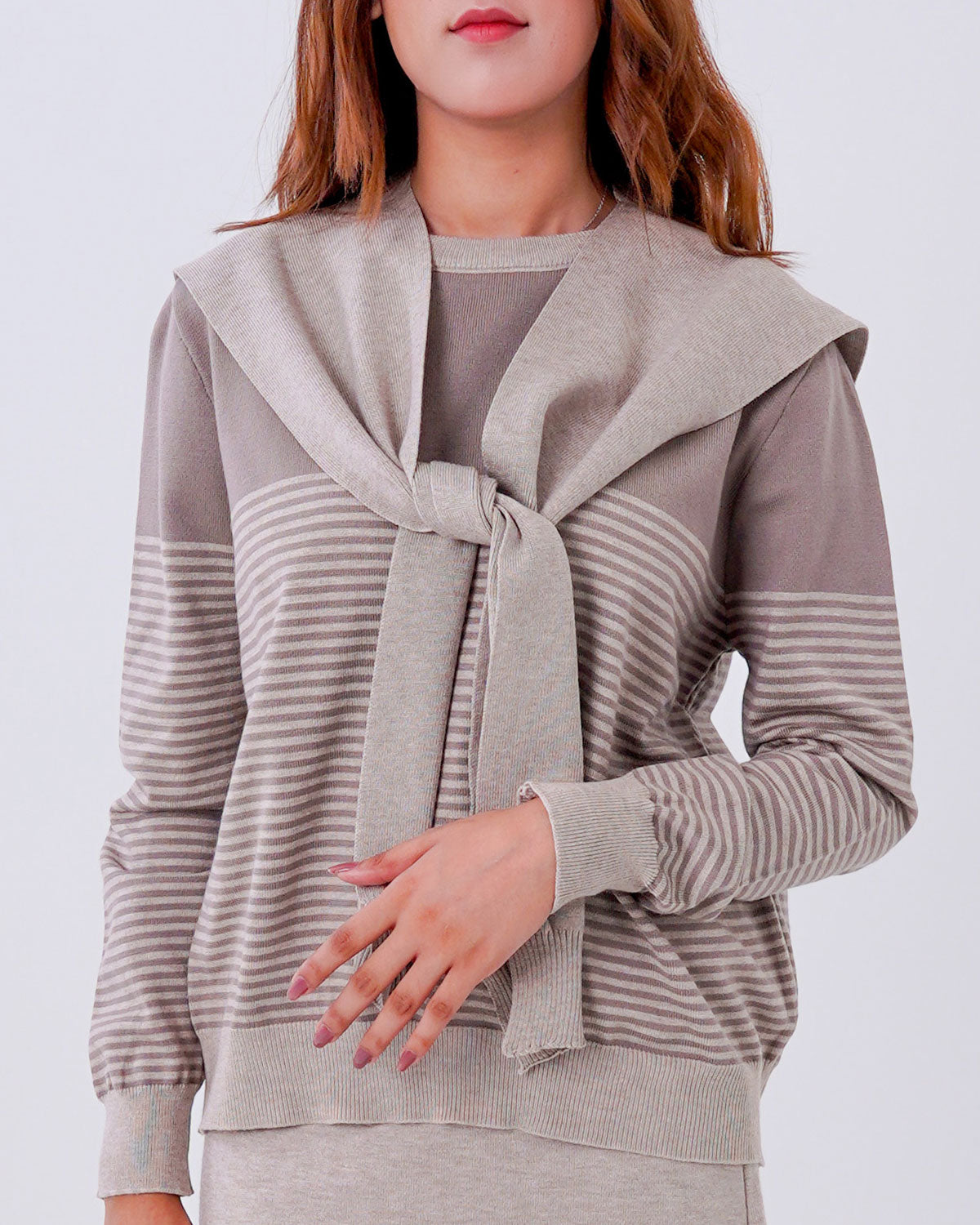 Layered 3-Piece Ribbed Knit Sweater & Maxi Skirt Set with Vest