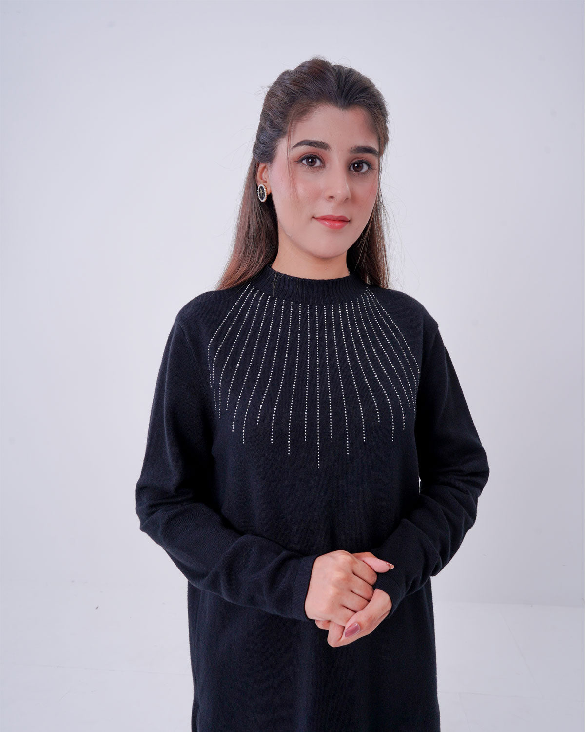Women’s Ribbed Knit Matching Two-Piece Set black