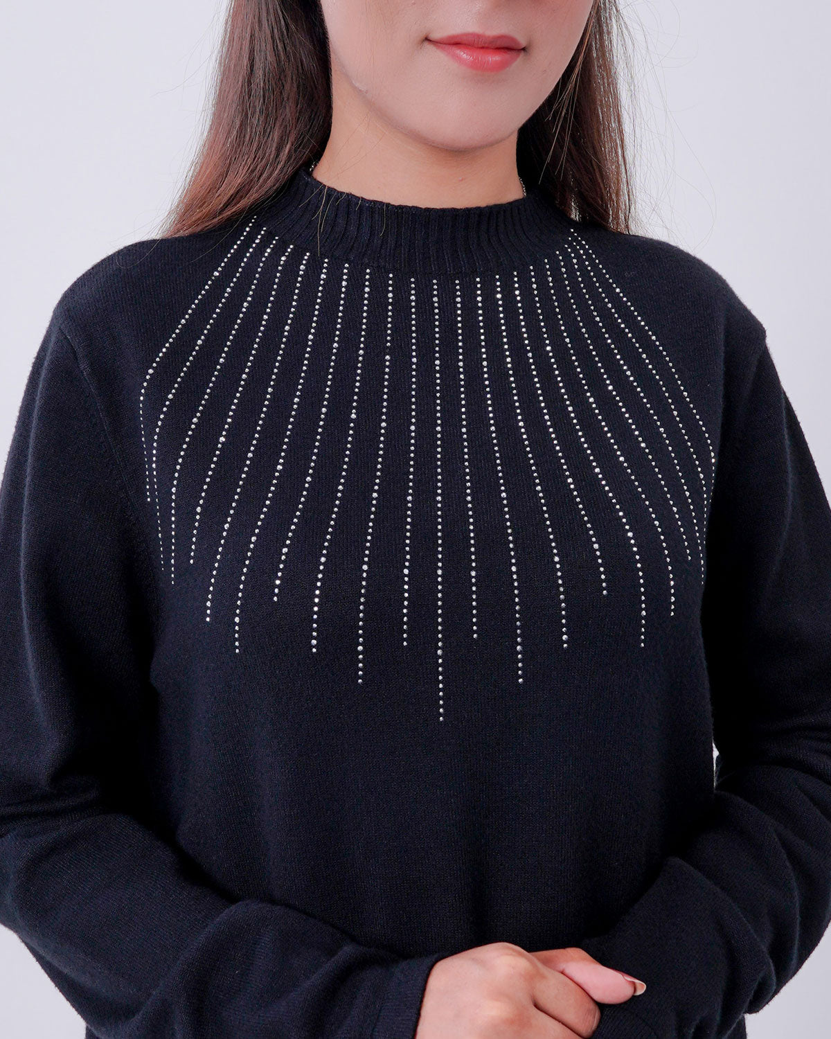 Women’s Ribbed Knit Matching Two-Piece Set black