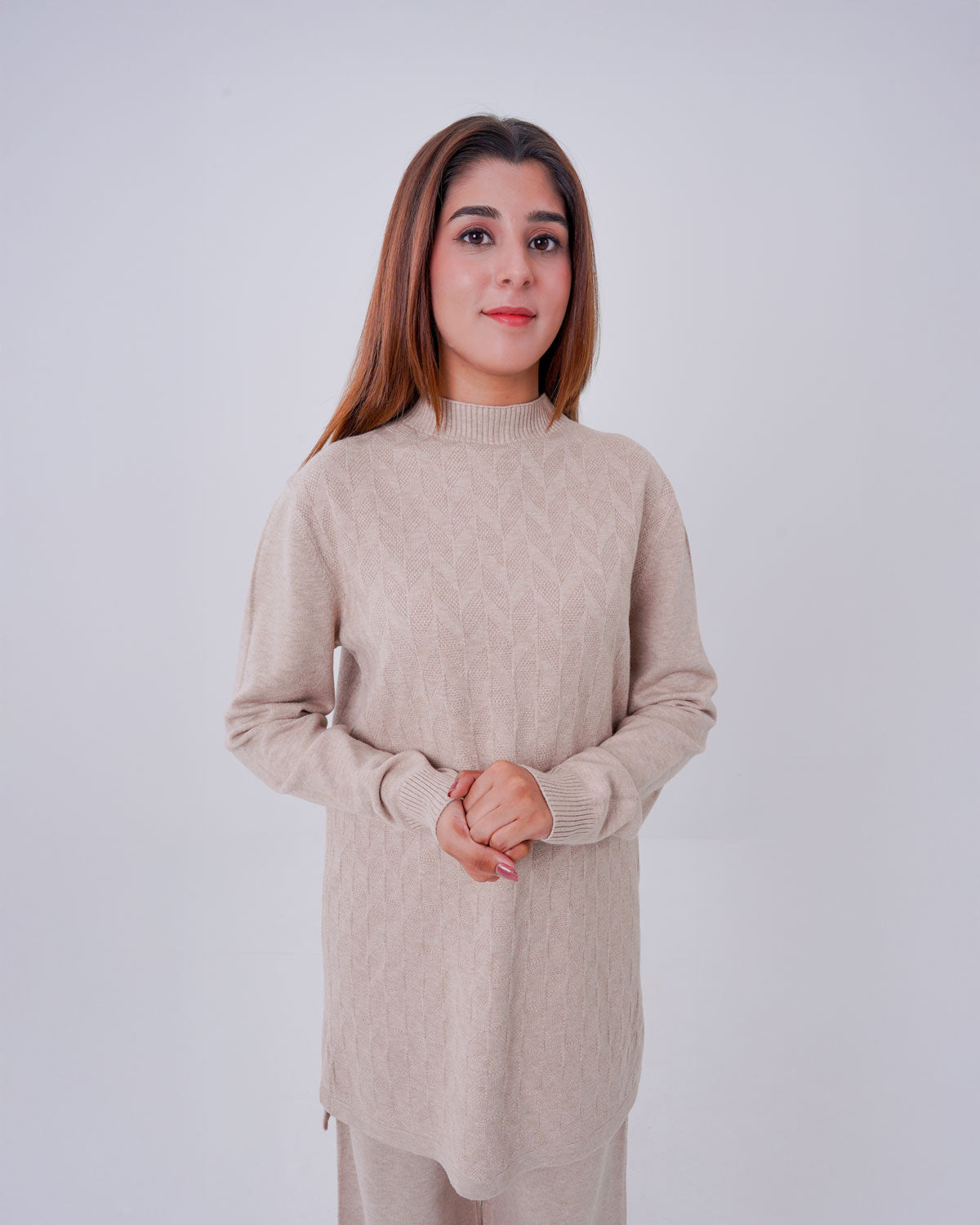 Women’s 2-Piece box pattern Knit Lounge Co-ord Set
