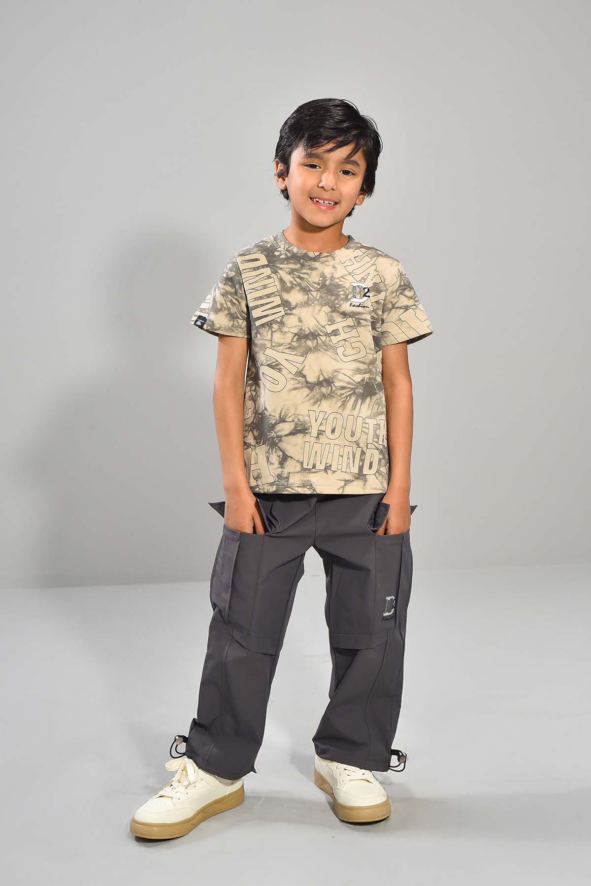 Boys Tie-Dye T-Shirt and Cargo Pants Set