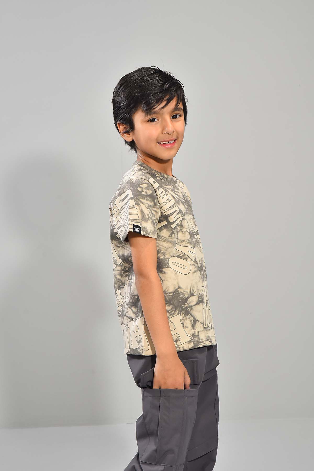 Boys Tie-Dye T-Shirt and Cargo Pants Set