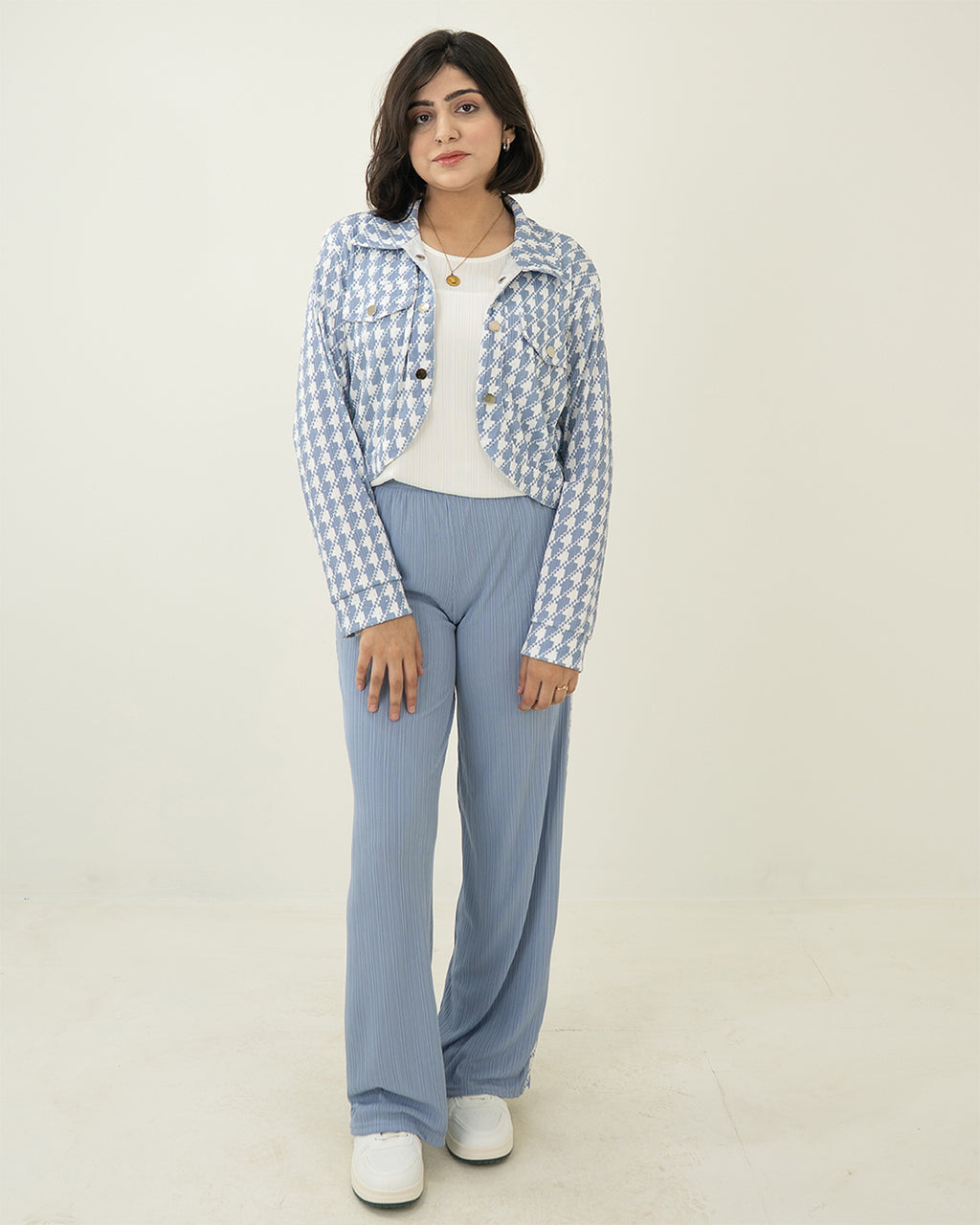 Sky Blue Grid Set 3pc