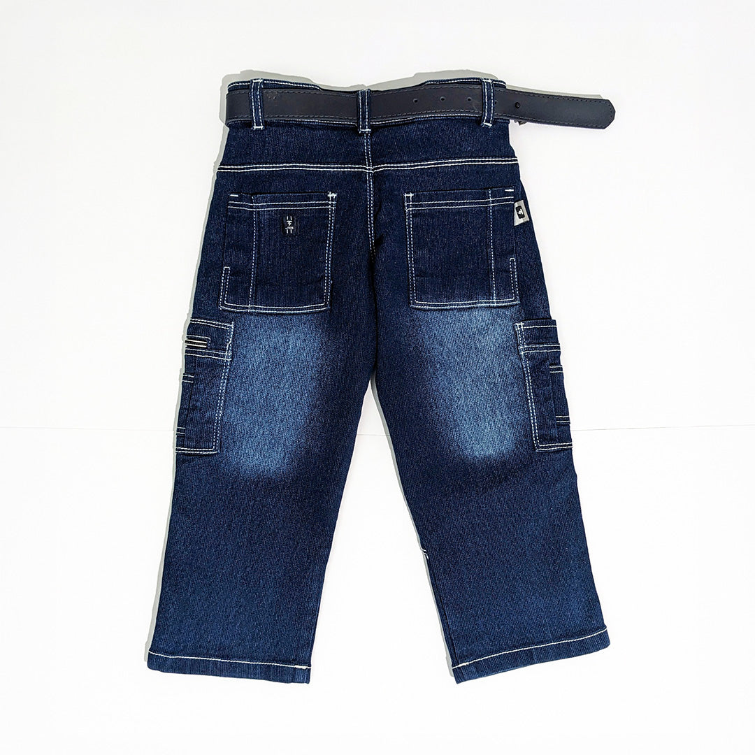 Dark Blue Cargo Jeans.