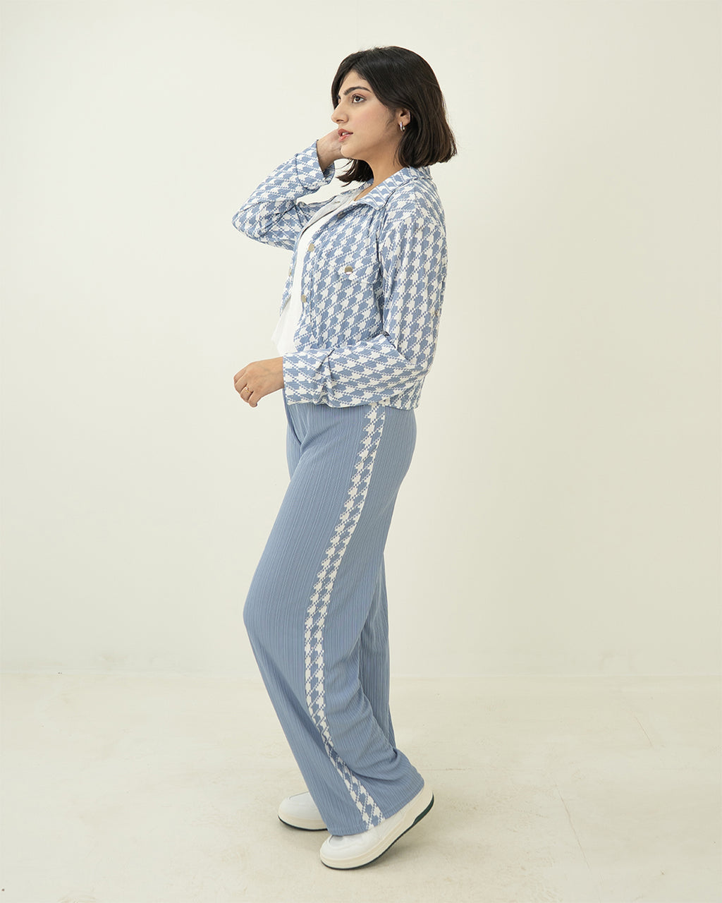 Sky Blue Grid Set 3pc
