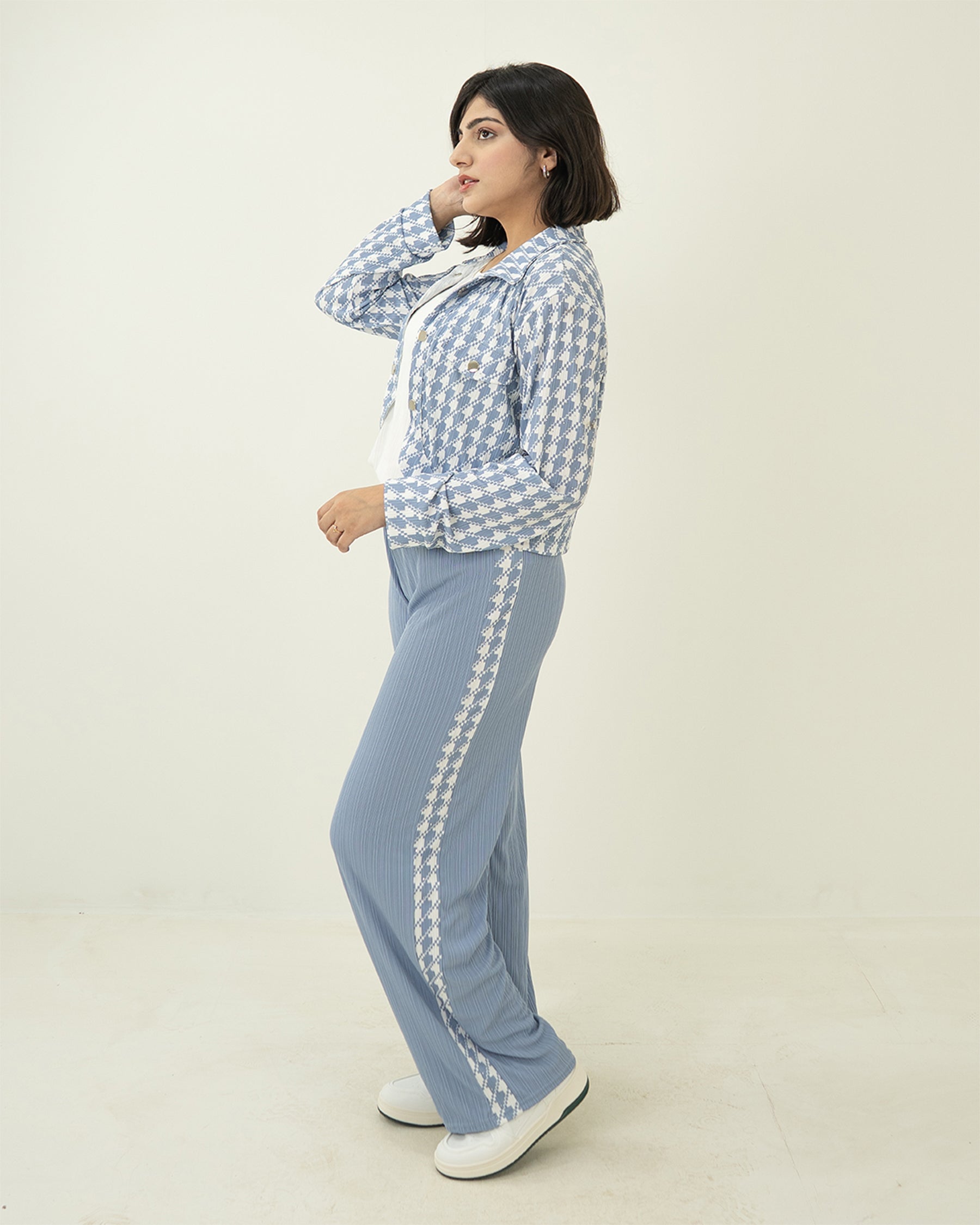 Sky Blue Grid Set 3pc