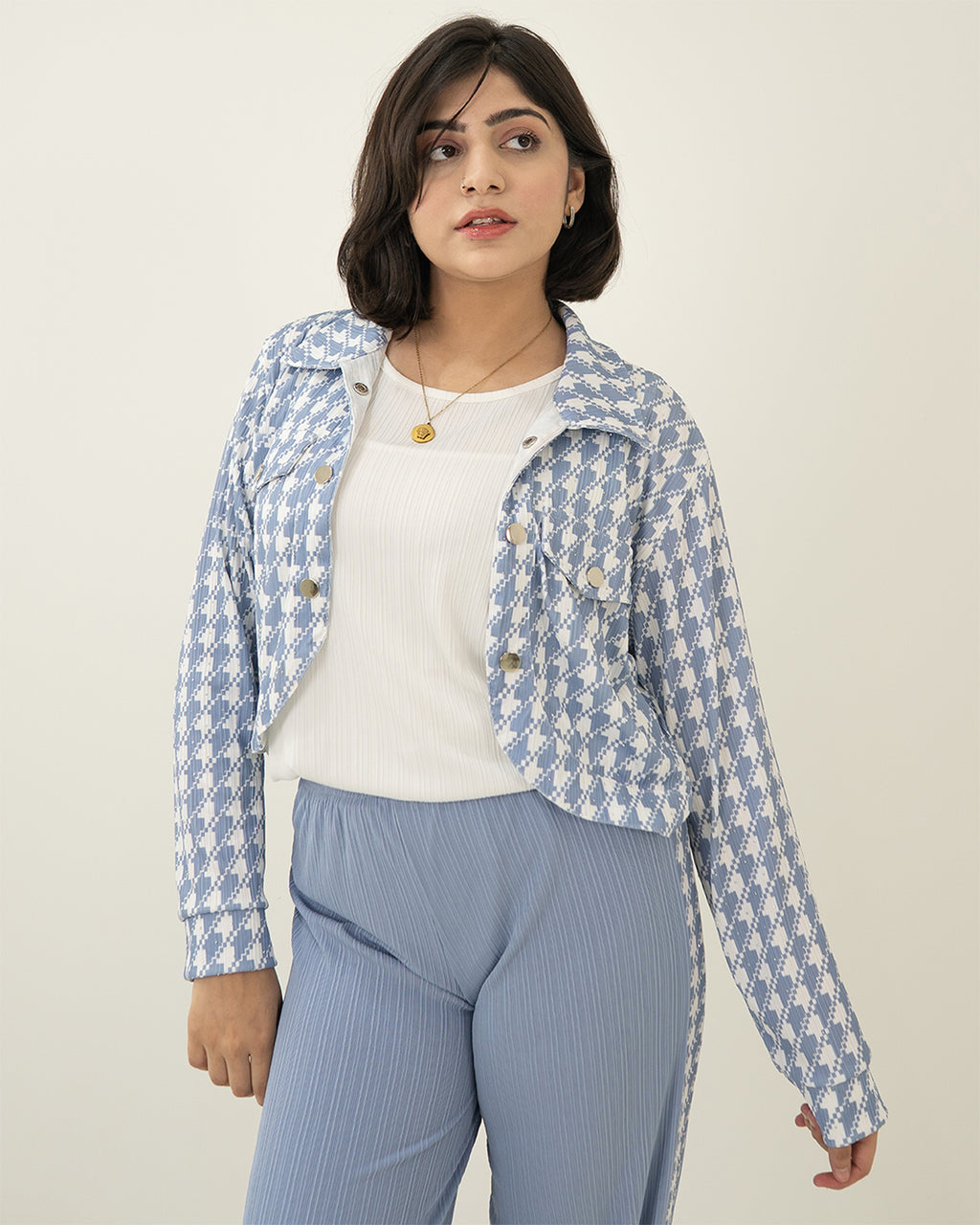 Sky Blue Grid Set 3pc