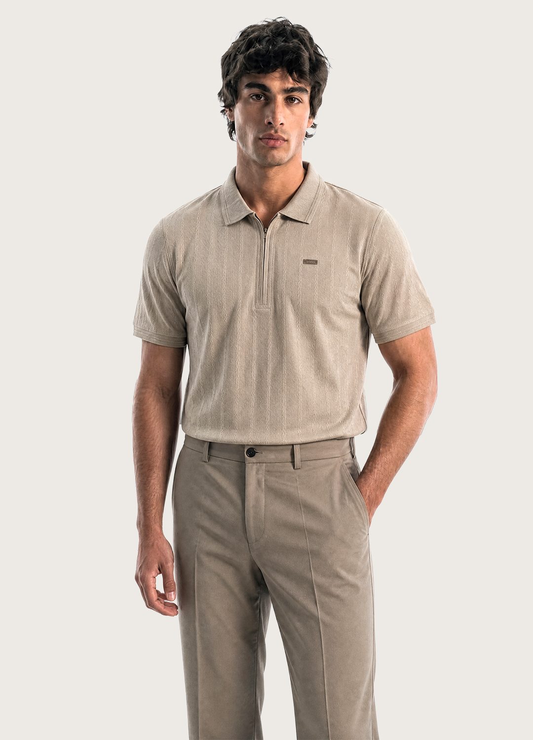 B Zip Polo