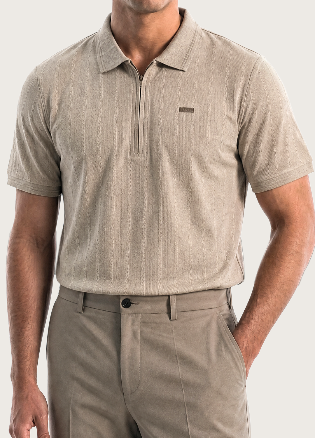 B Zip Polo