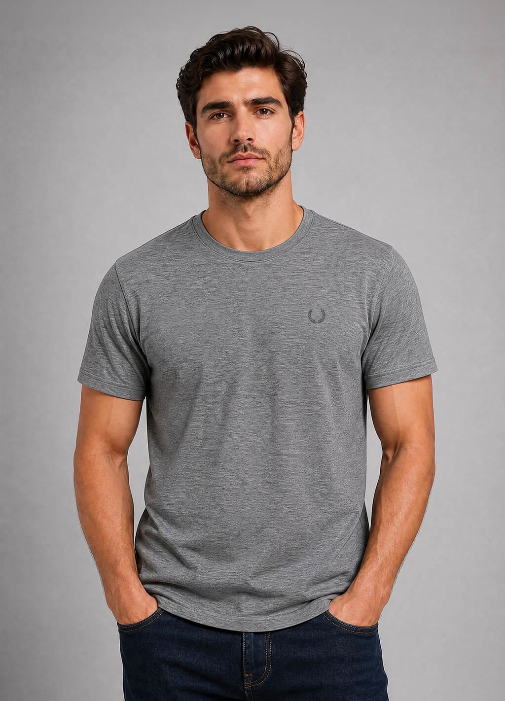 Grey Crew Tee