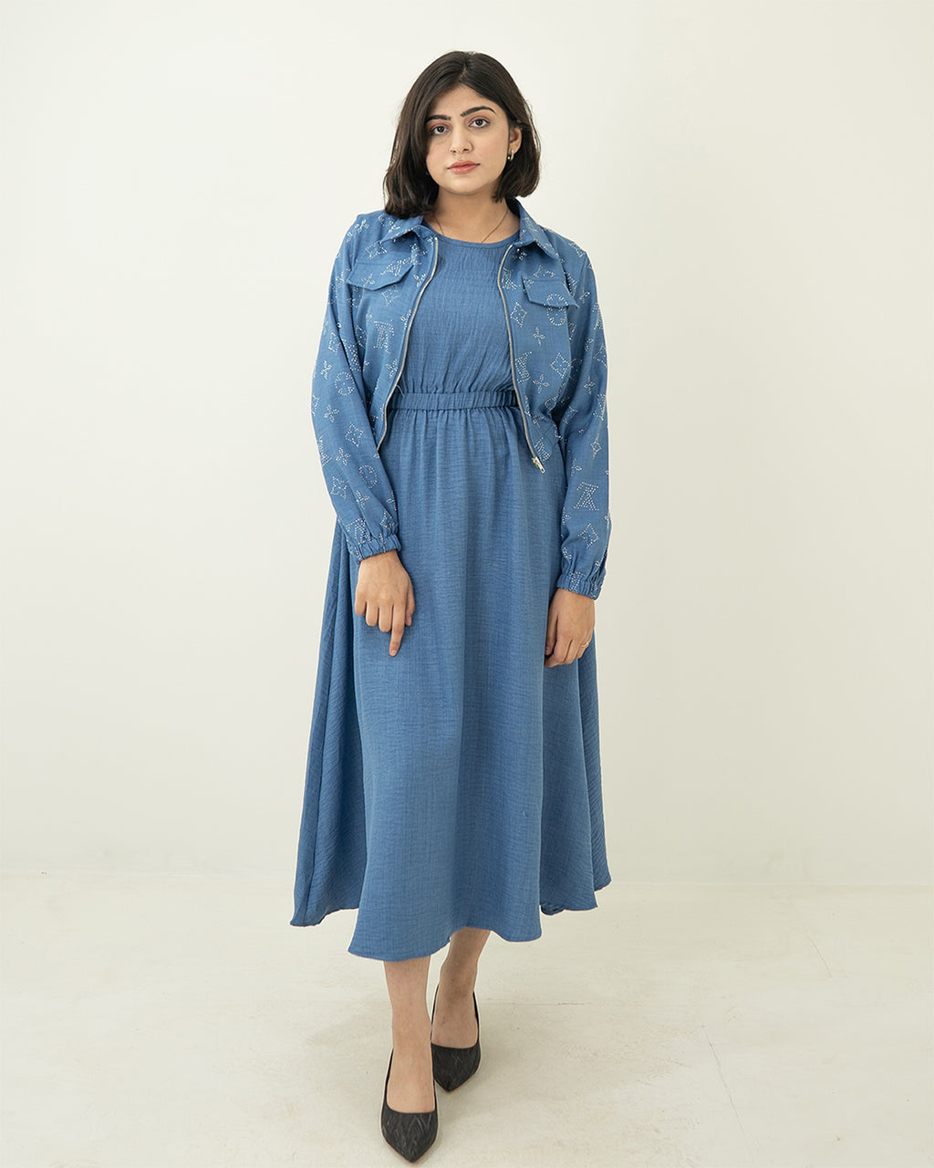 Blue Signature Print Maxi