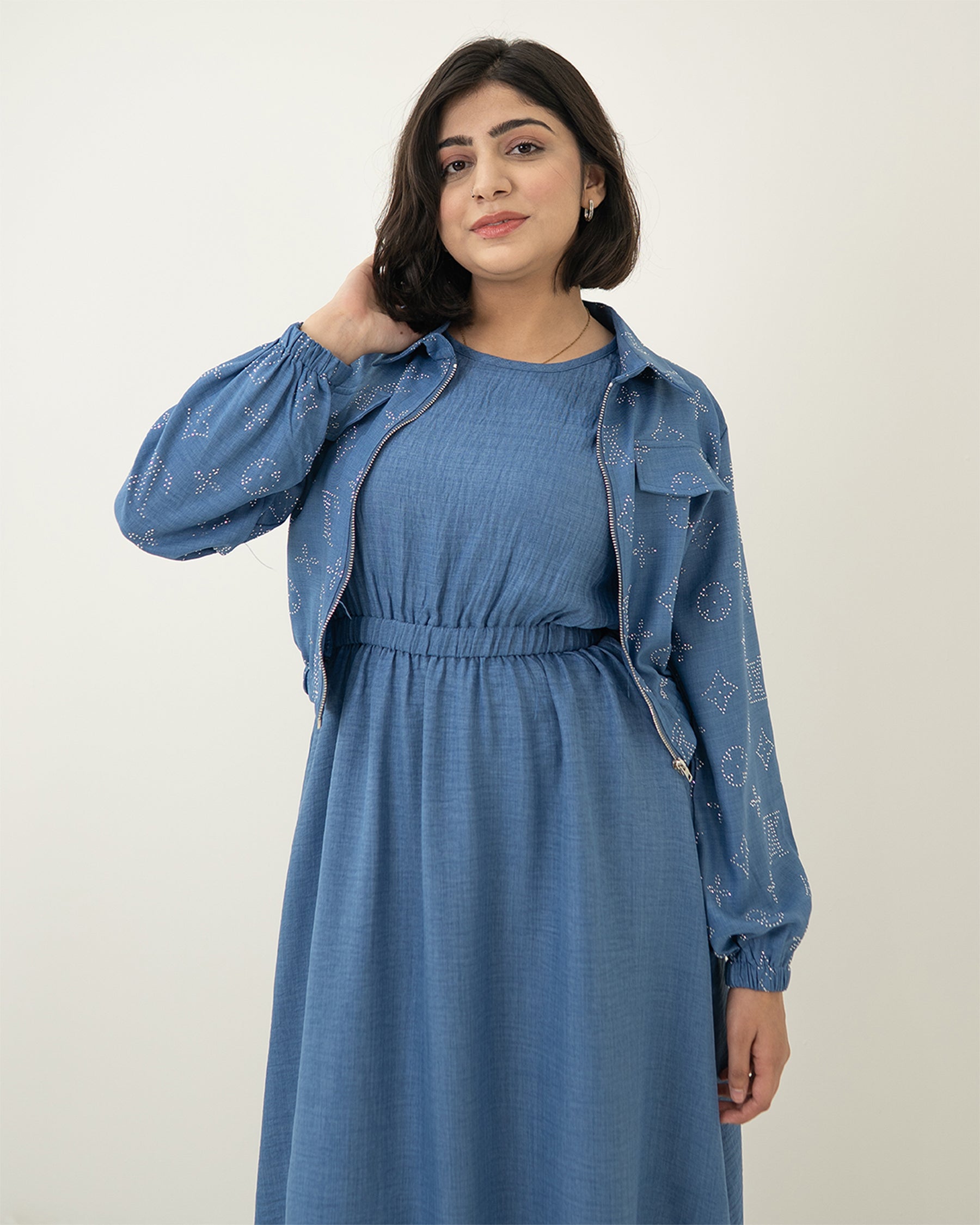 Blue Signature Print Maxi