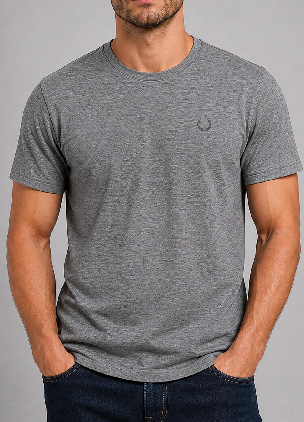 Grey Crew Tee