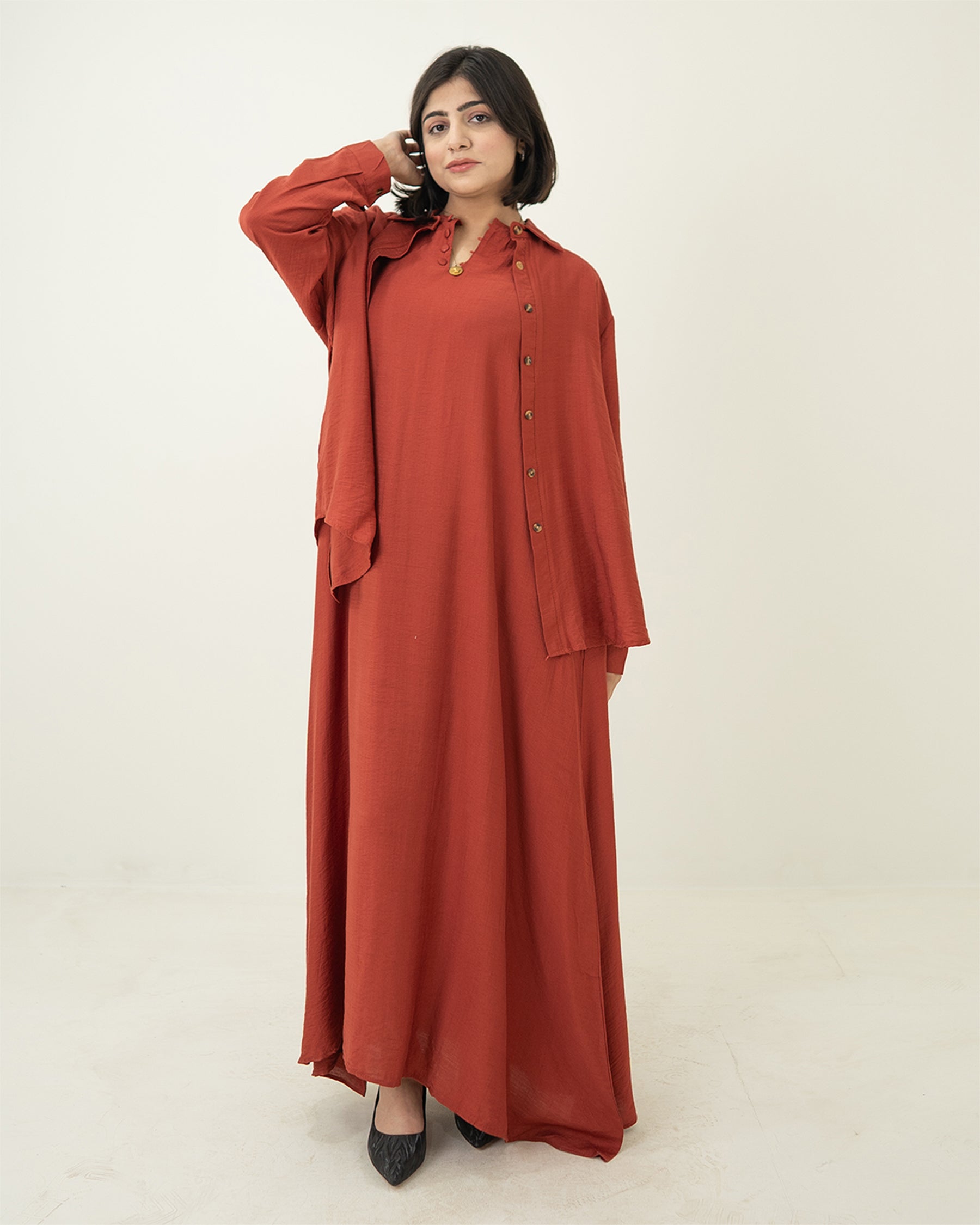 Maroon Long Maxi Set