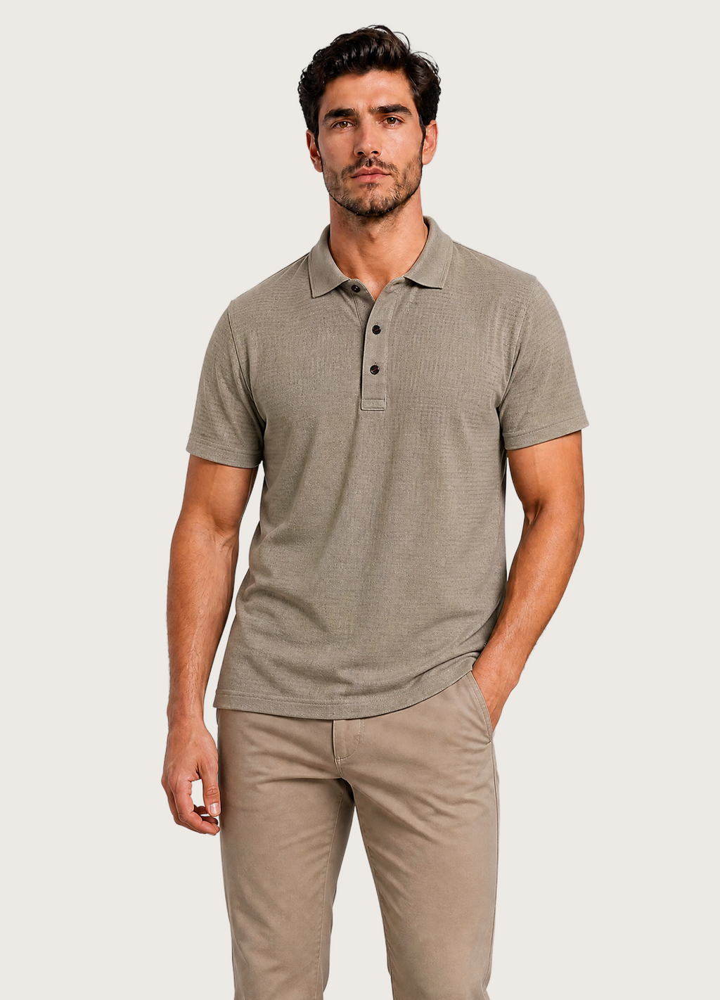 Olive Textured Polo