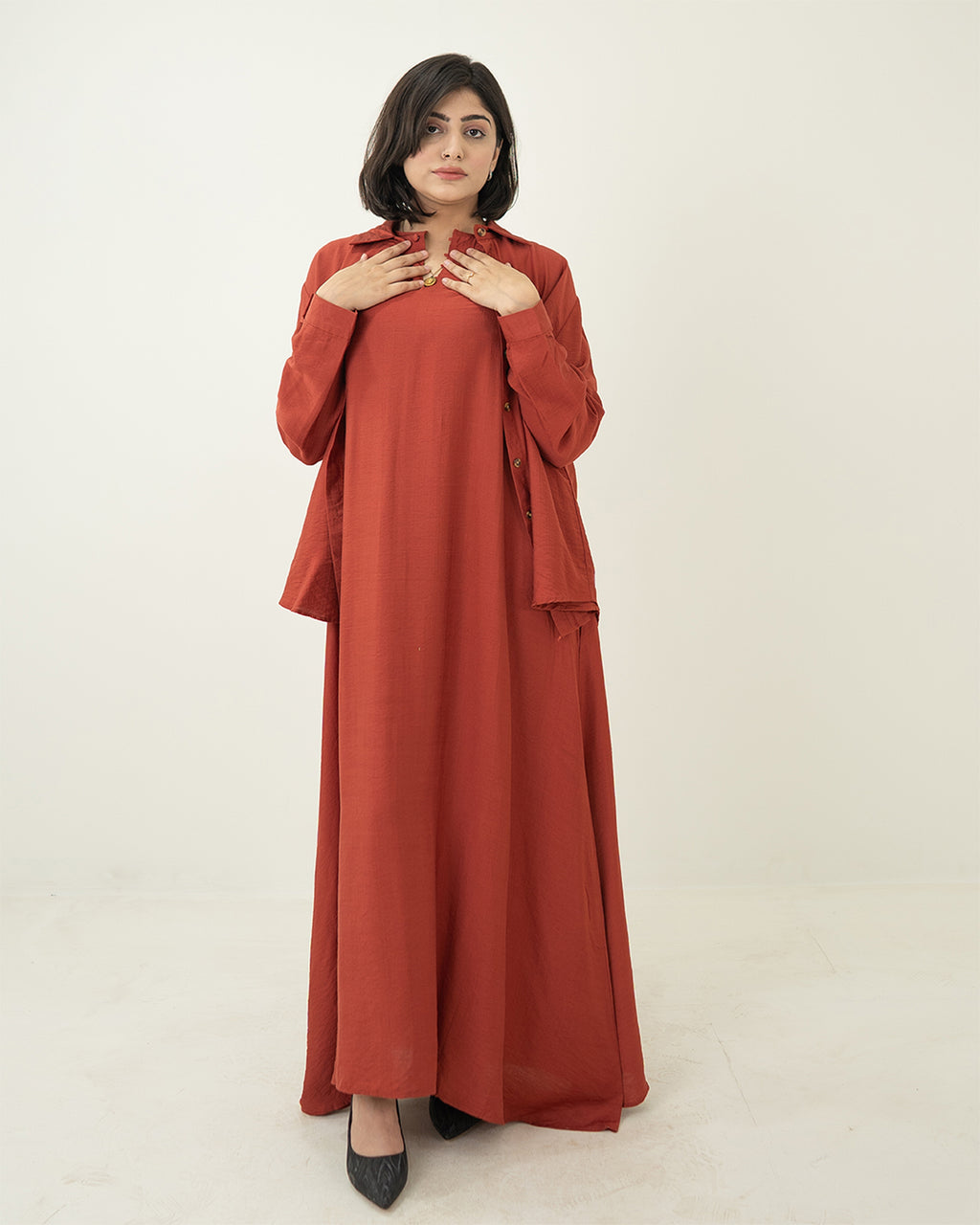 Maroon Long Maxi Set