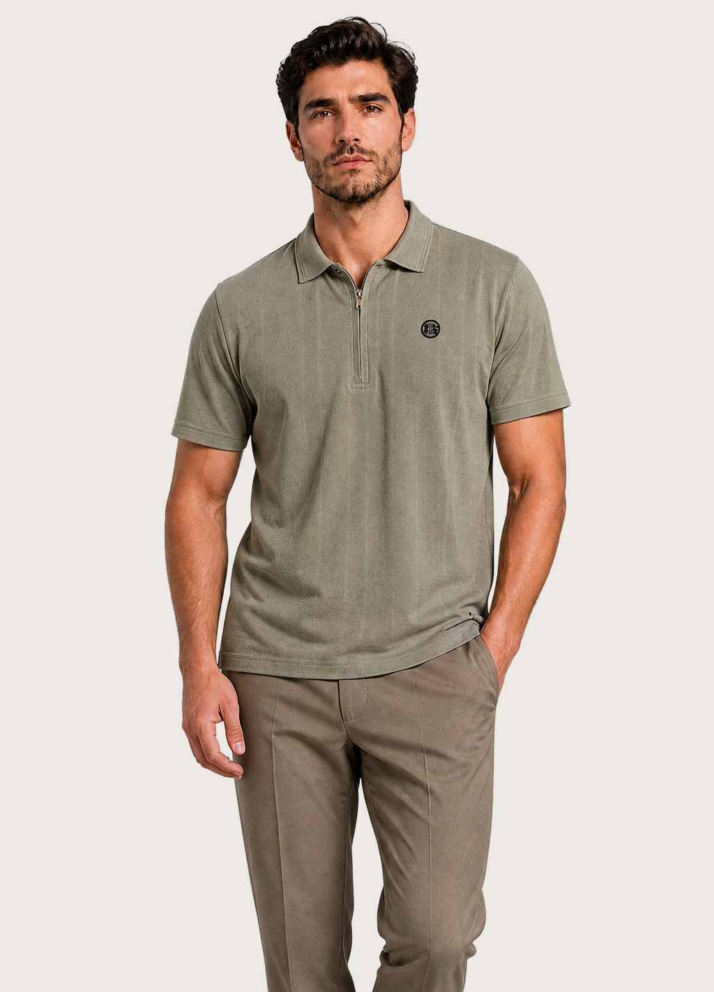 B Zip Polo