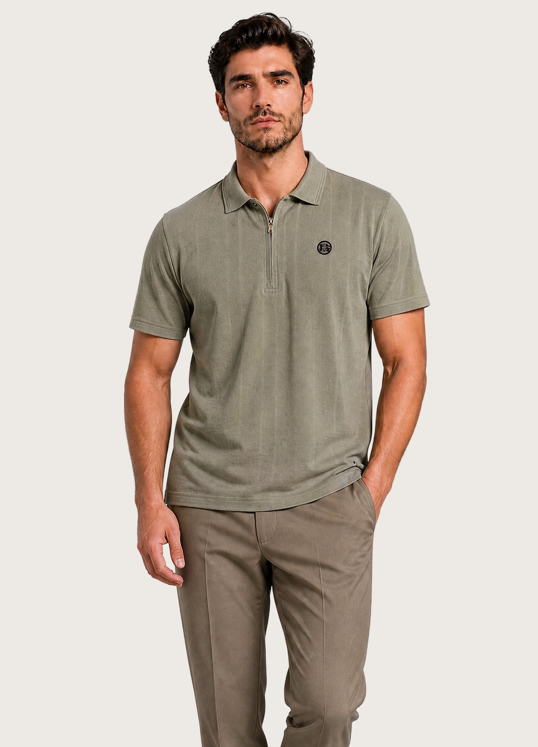 B Zip Polo