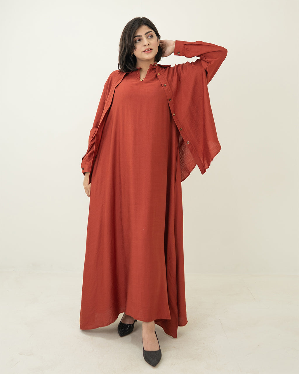 Maroon Long Maxi Set