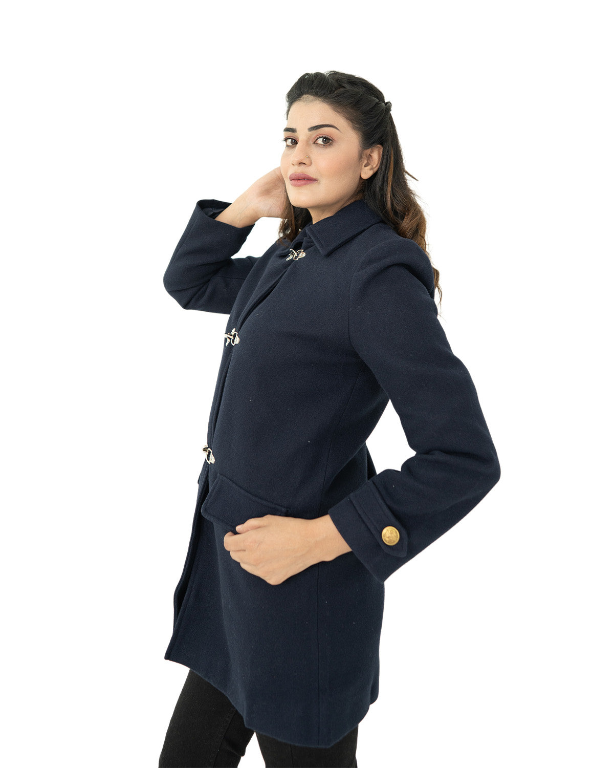 Royal Blue Fancy Button Coat