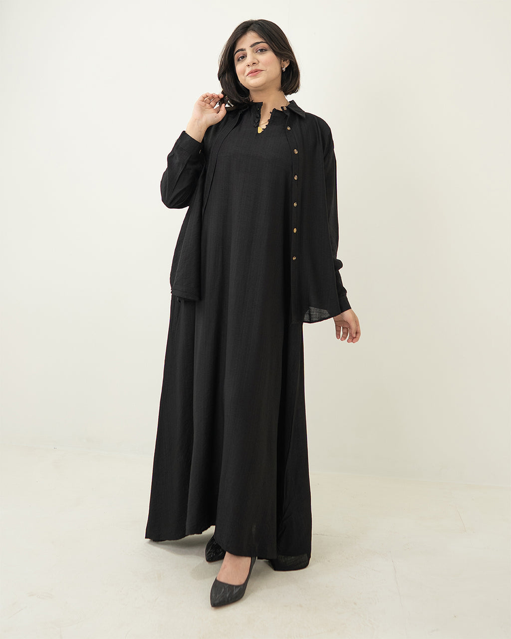 Black Long Maxi Set