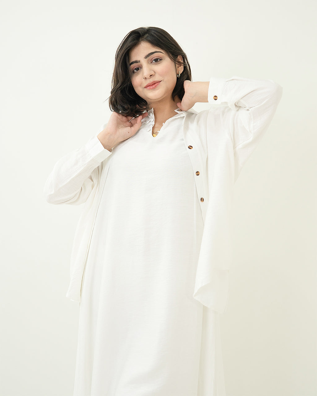 White Long Maxi Set