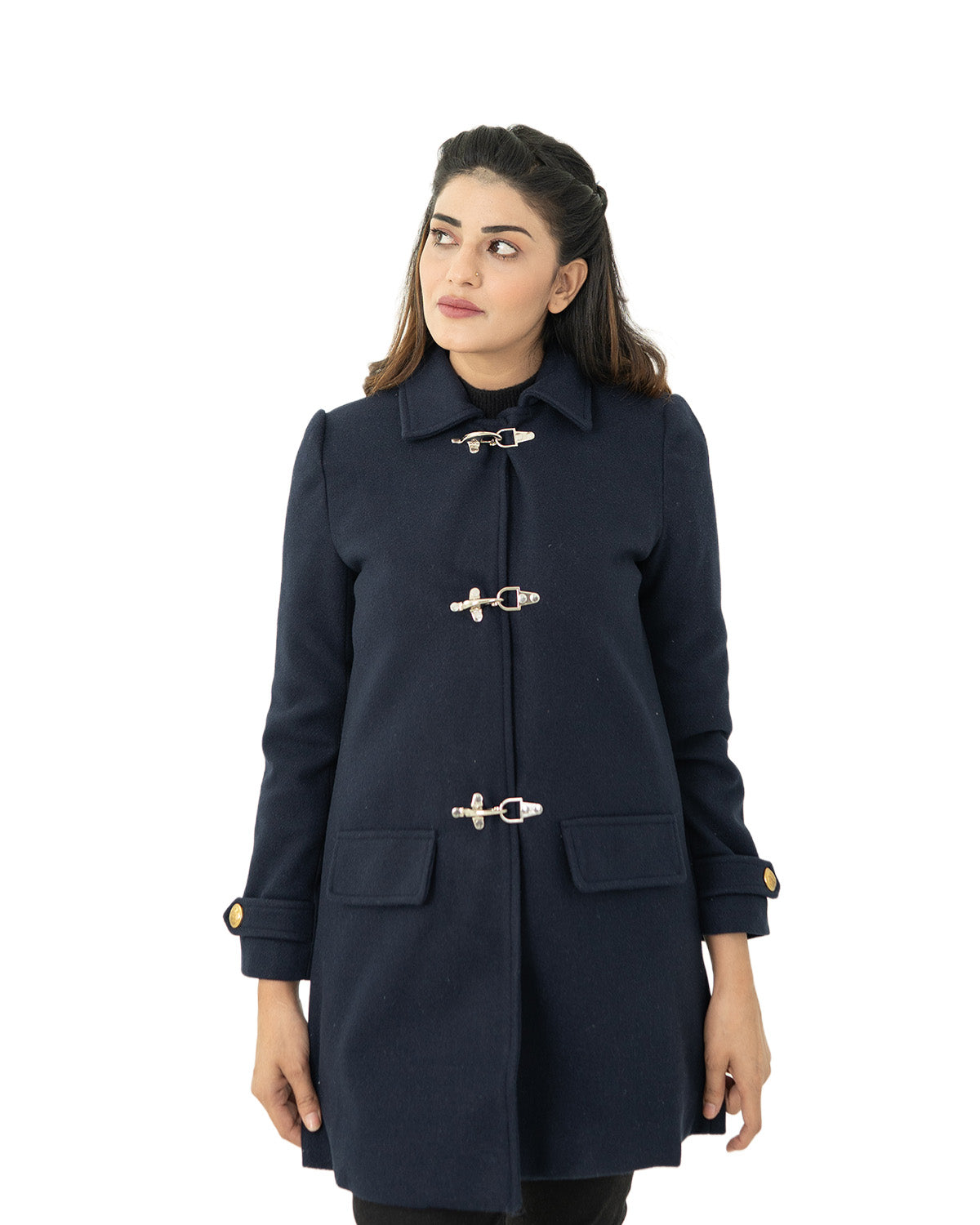 Royal Blue Fancy Button Coat