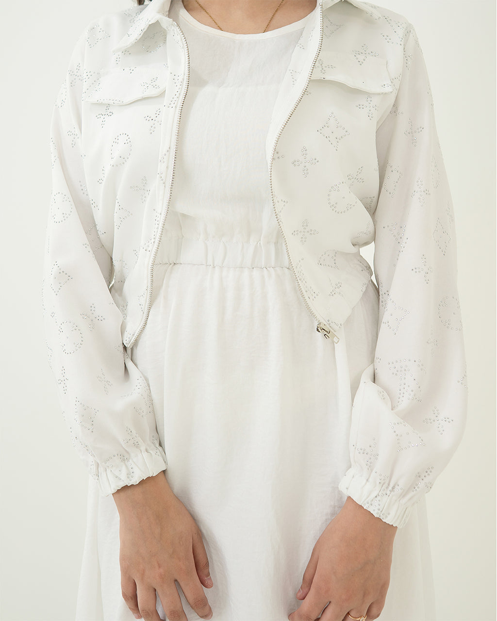White Signature Print Maxi