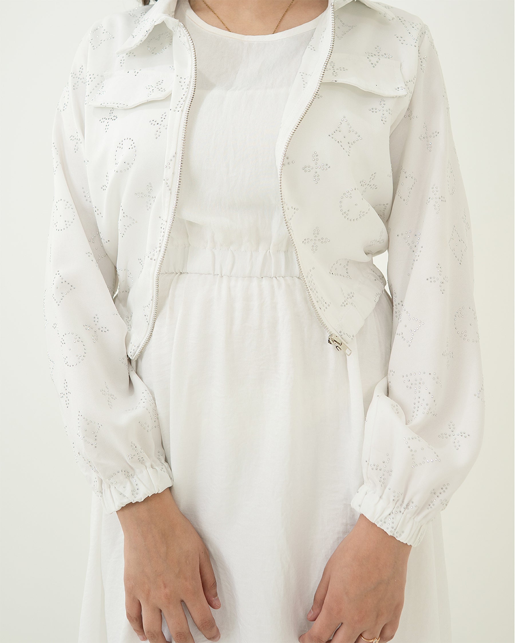 White Signature Print Maxi