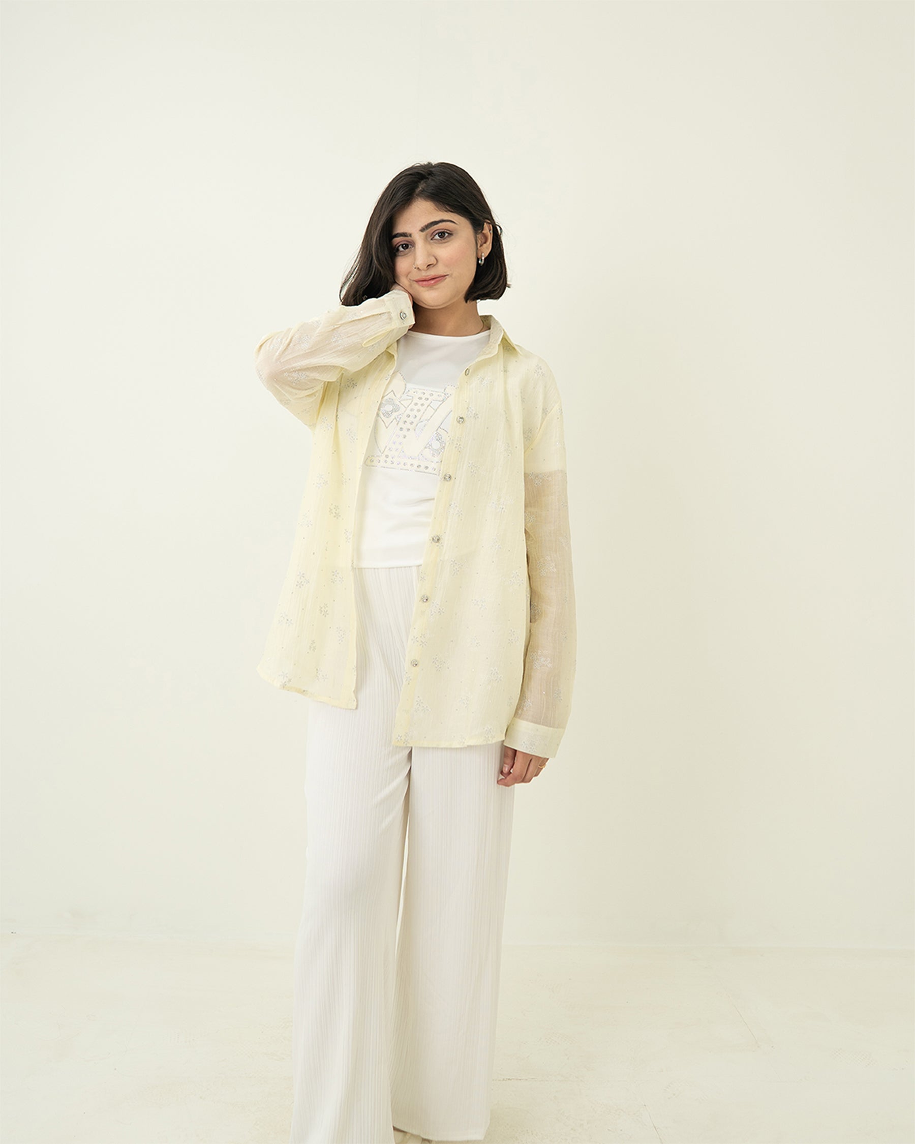Butter Yellow Shirt Set