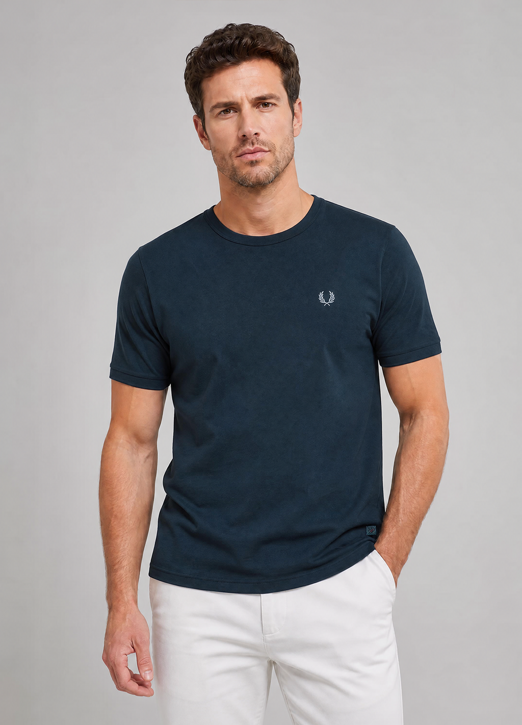 Blue Grey Crewneck Tee
