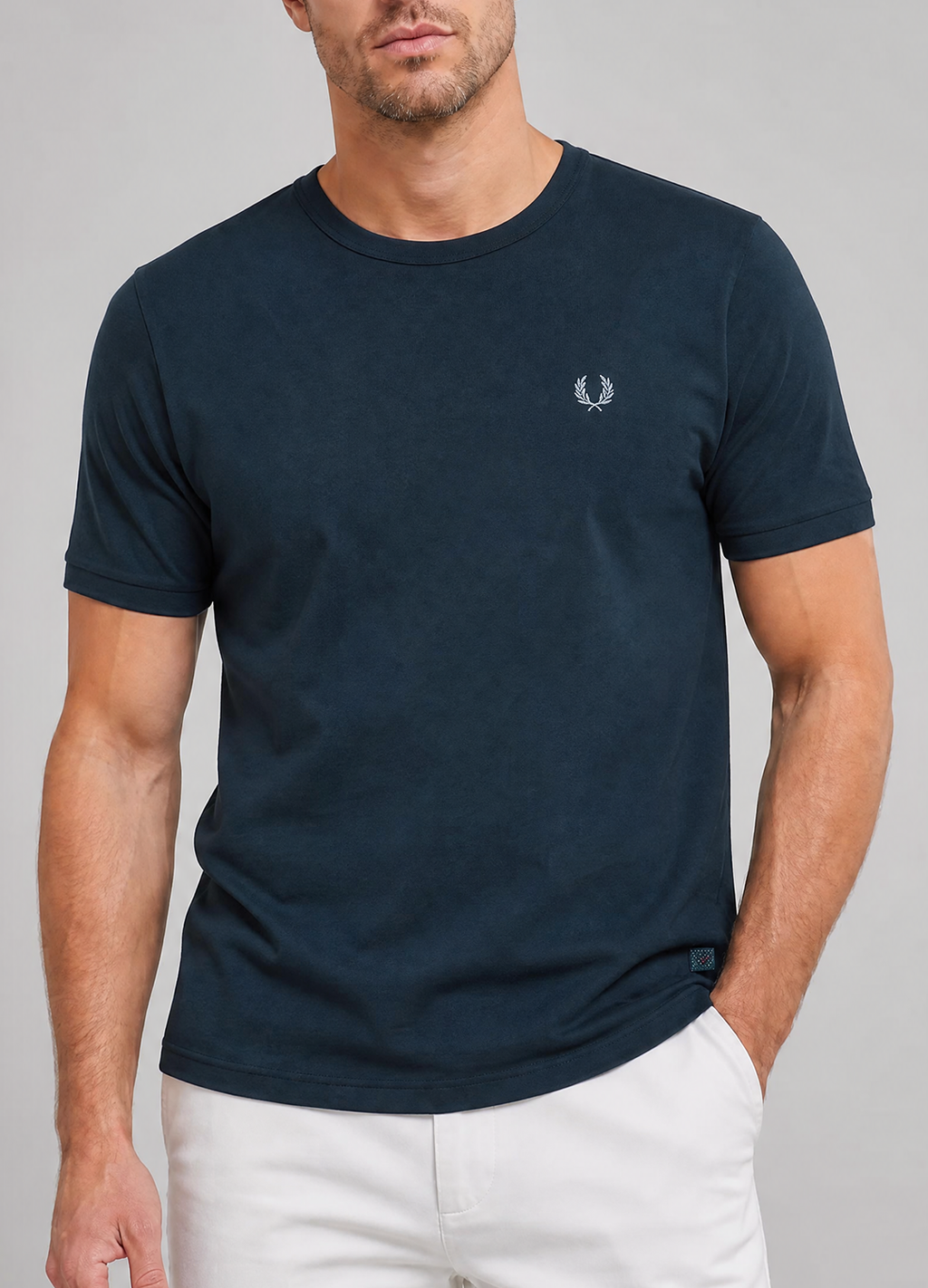 Blue Grey Crewneck Tee