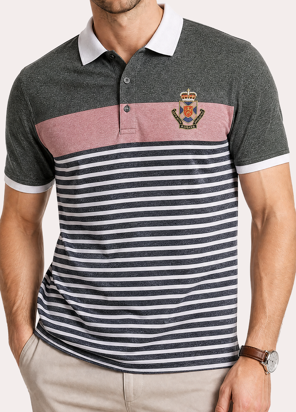 Lining White Collar Polo