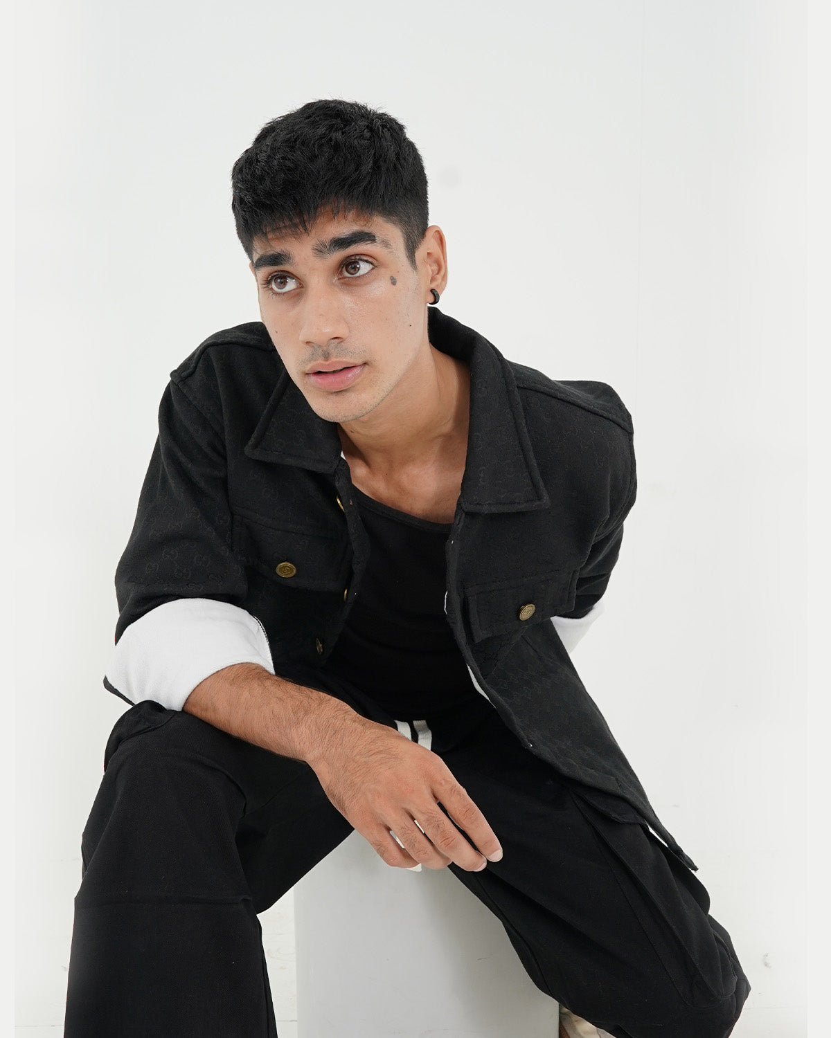 Check Pattern Black Jacket