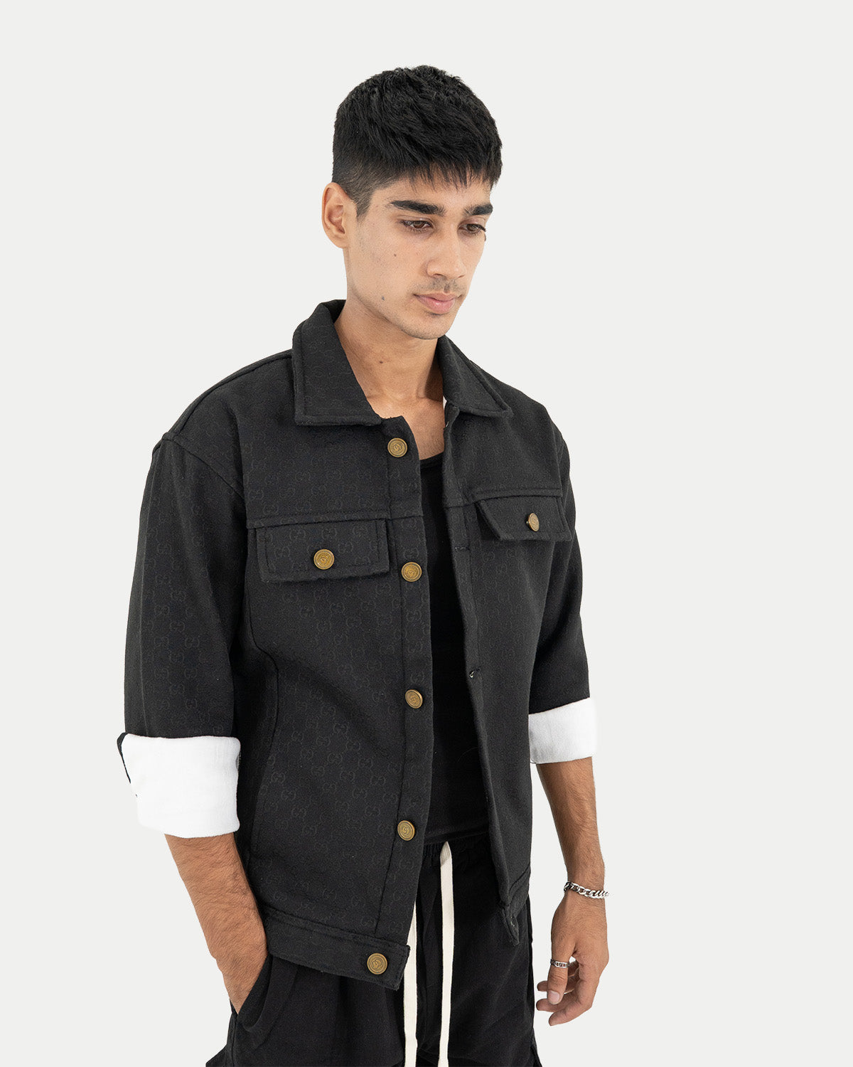 Check Pattern Black Jacket
