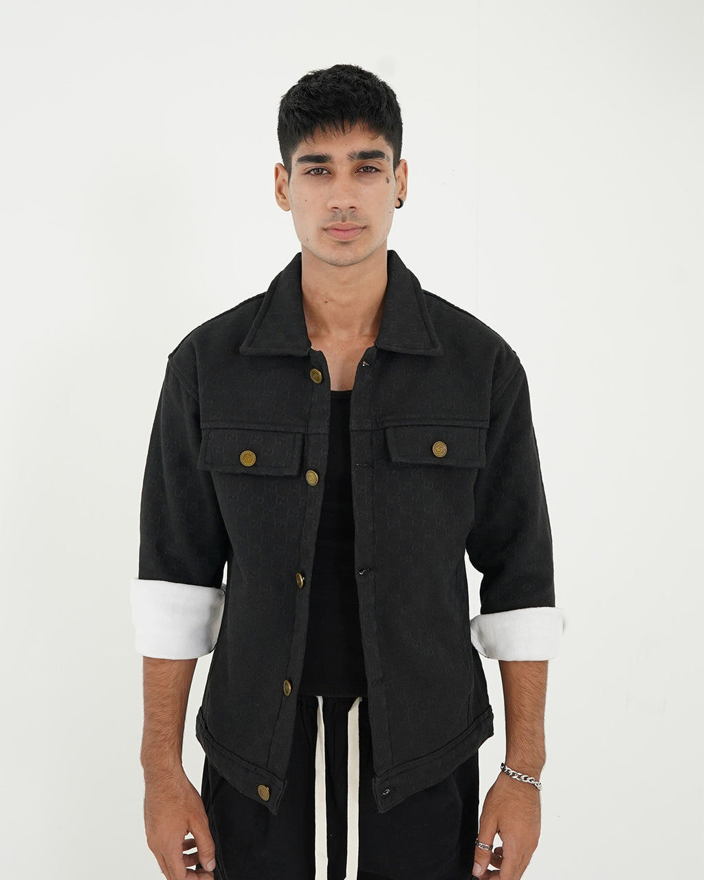 Check Pattern Black Jacket